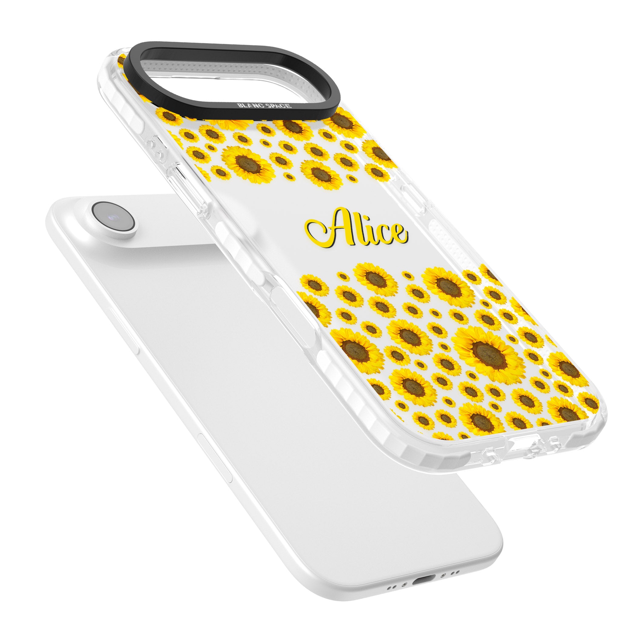 Personalised Sunflowers iPhone 17 Air Impact Clear Phone Case Colours
