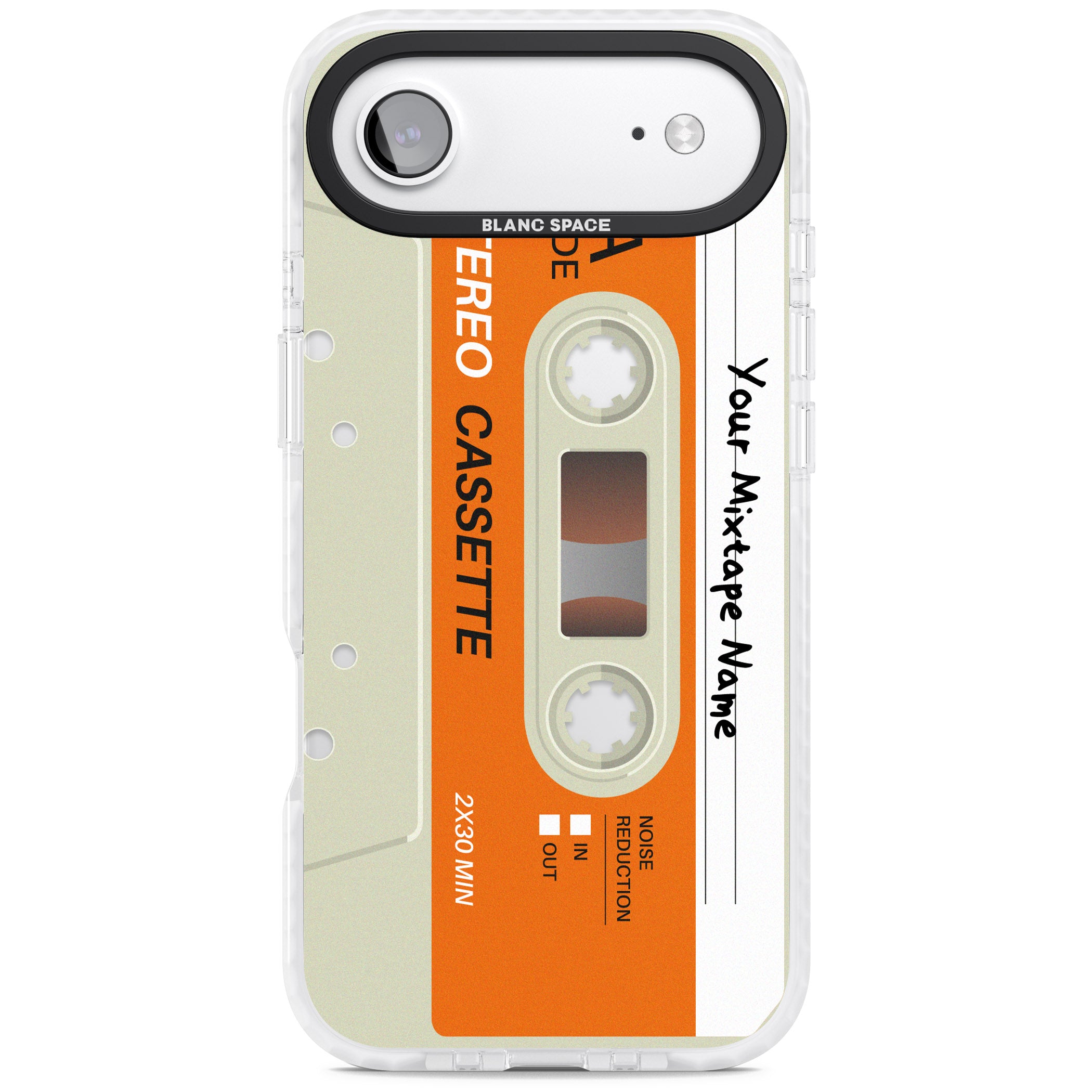 Personalised Retro Cassette Classic iPhone 17 Air Impact Clear Phone Case