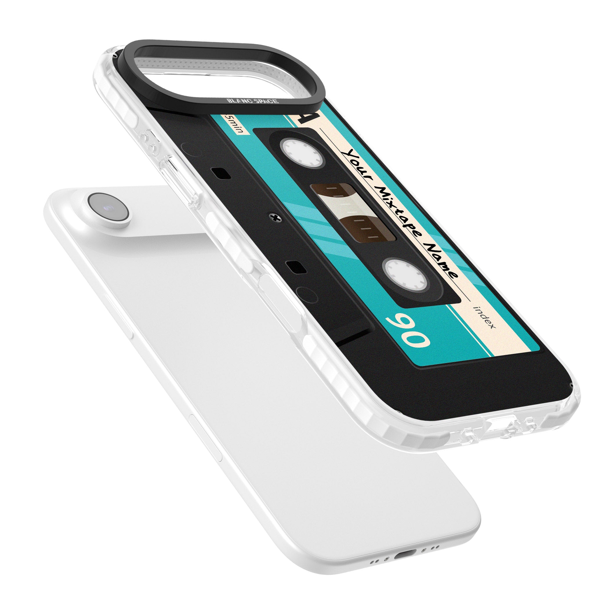 Personalised Retro Mixtape Dark iPhone 17 Air Impact Clear Phone Case Colours