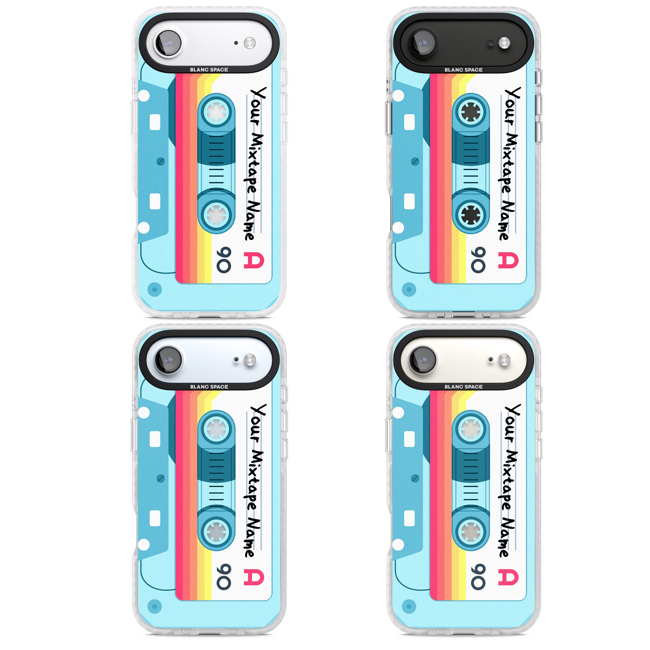 Personalised Retro Mixtape Sporty iPhone 17 Air Impact Clear Phone Case APT Impact Protection