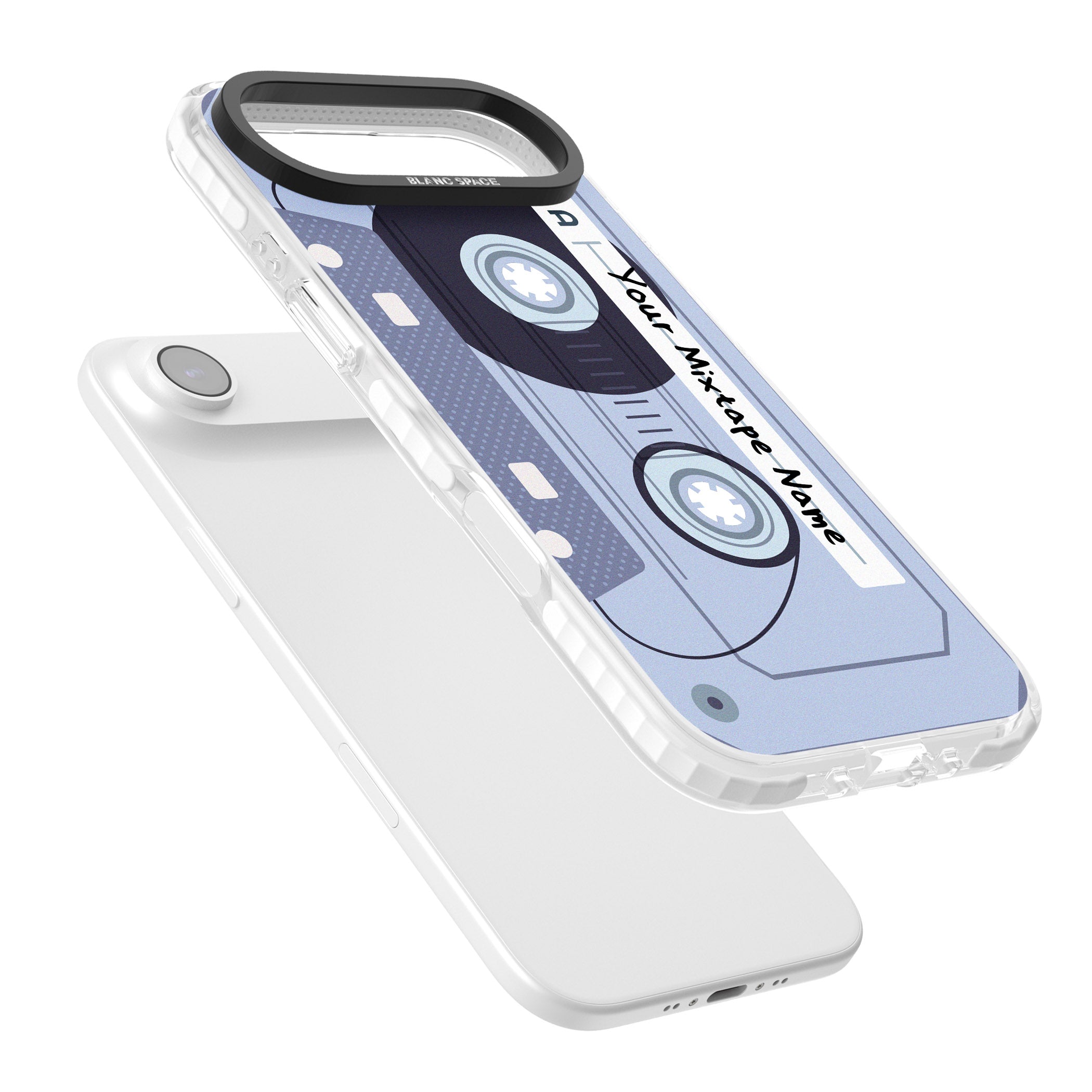 Personalised Retro Mixtape Industrial iPhone 17 Air Impact Clear Phone Case Colours