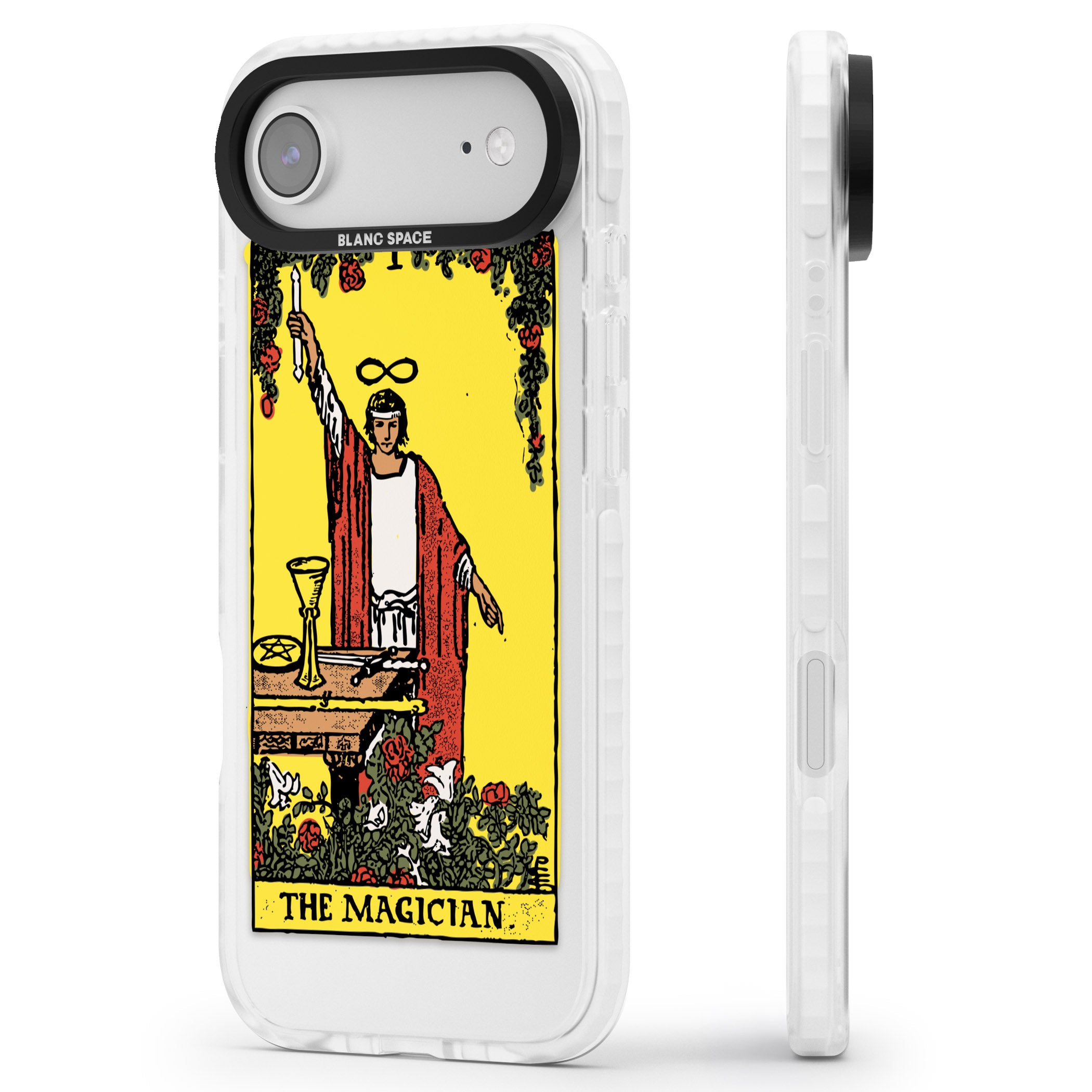 Personalised The Magician Tarot Card (Color) iPhone 17 Air Impact Clear Phone Case Side Profile