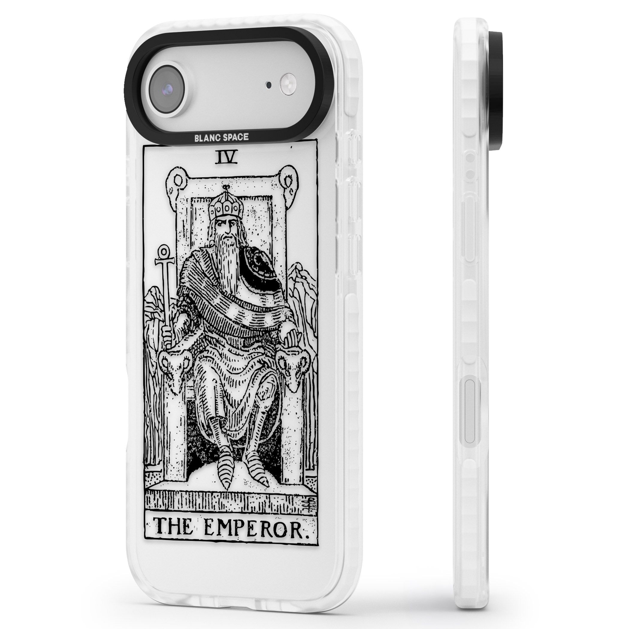 Personalised The Emperor Tarot iPhone 17 Air Impact Clear Phone Case Side Profile