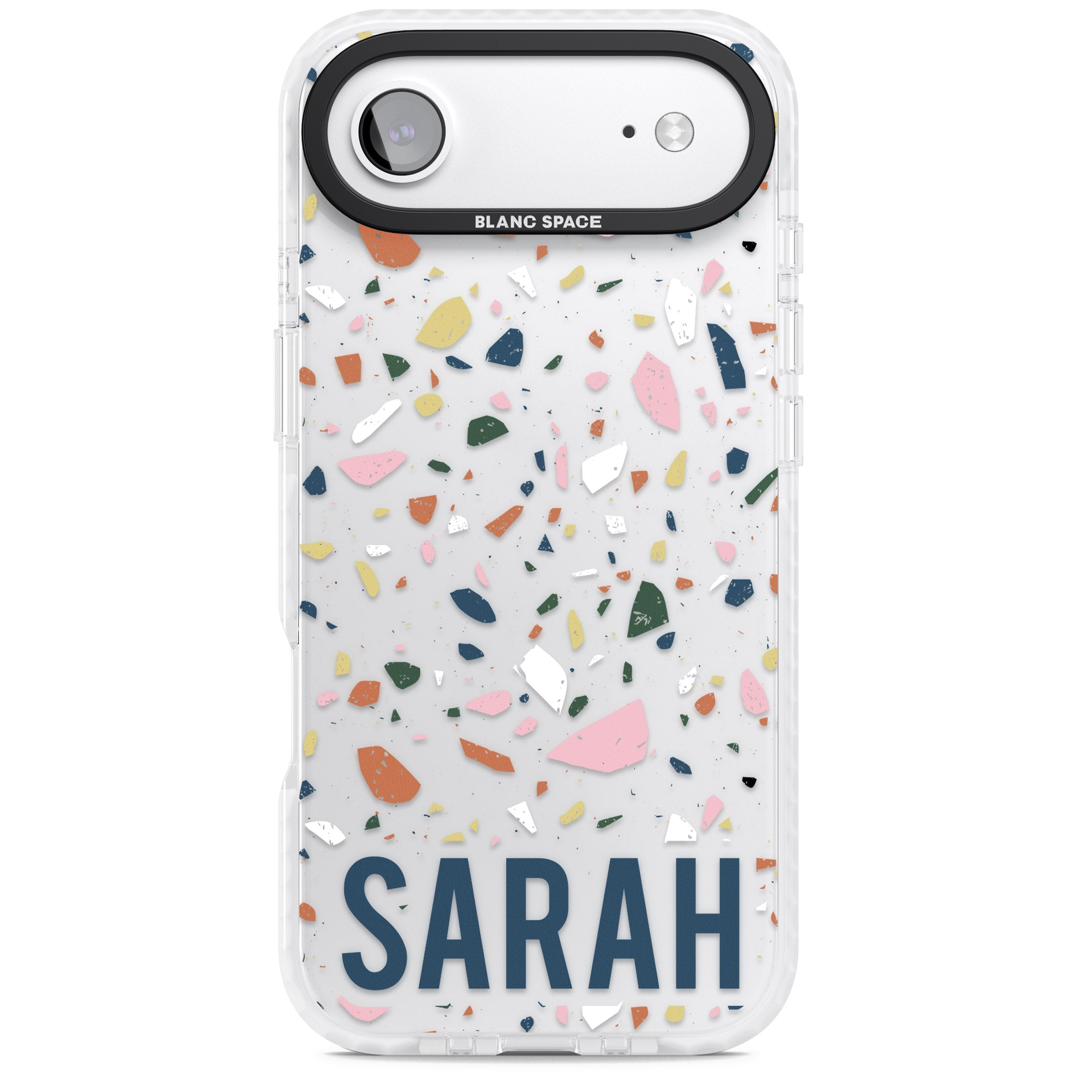 Personalised Terrazzo iPhone 17 Air Impact Clear Phone Case