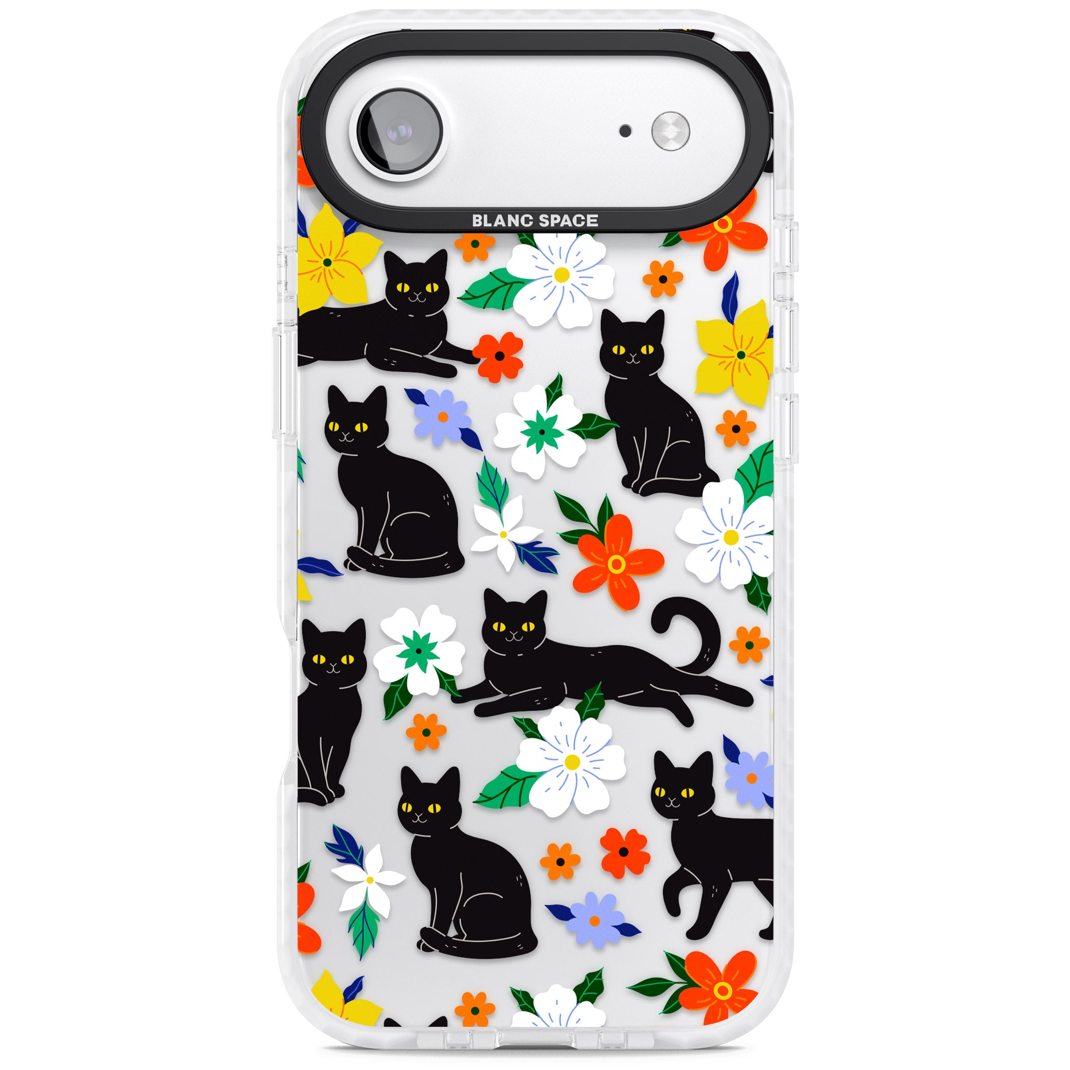 Cats Flowers iPhone 17 Air Impact Clear Phone Case