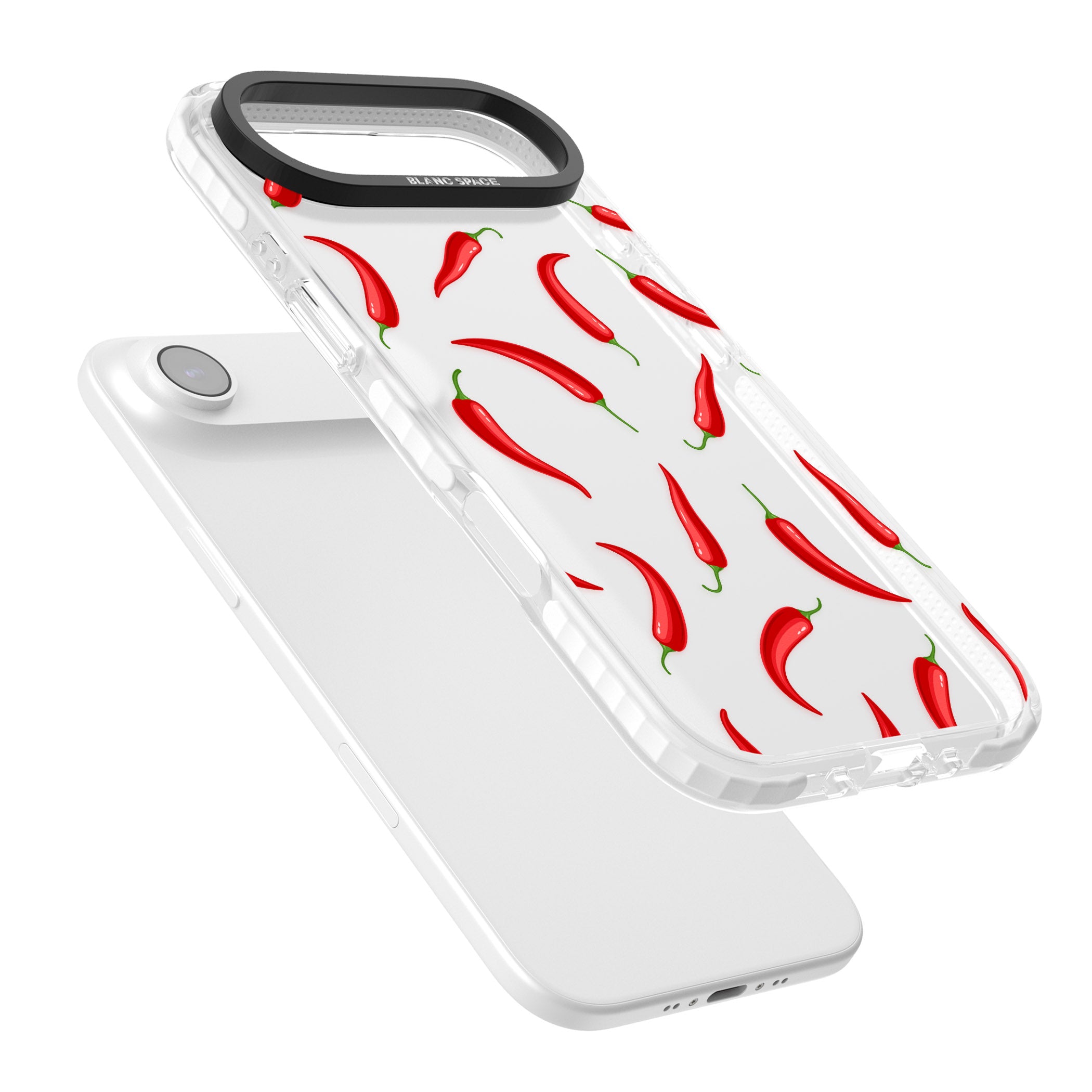 Chilli Pattern iPhone 17 Air Impact Clear Phone Case Colours