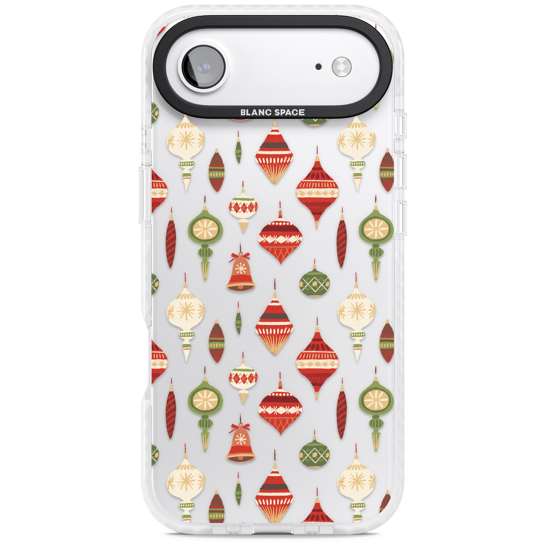 Christmas Baubles Pattern iPhone 17 Air Impact Clear Phone Case