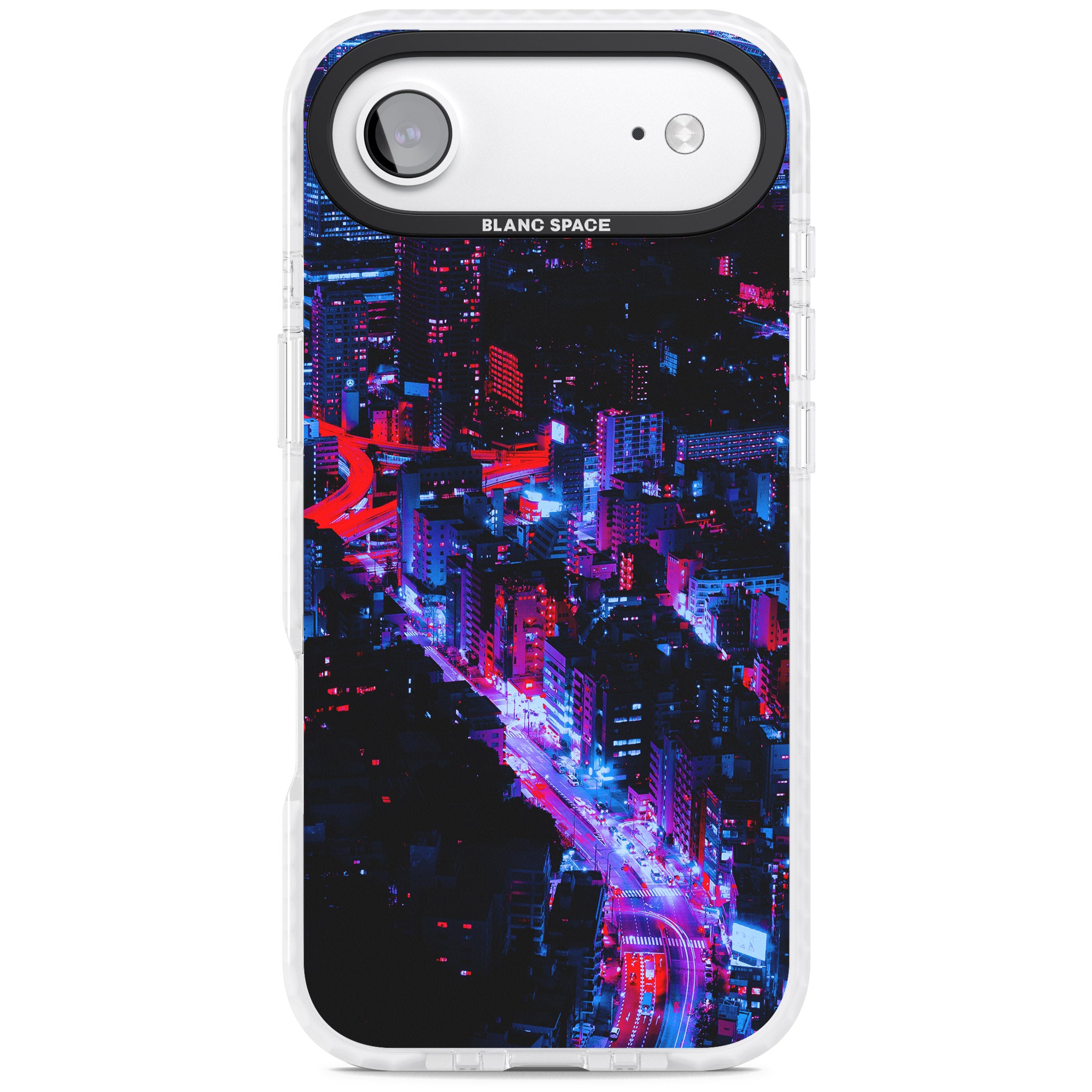 Neon Cityscape iPhone 17 Air Impact Clear Phone Case