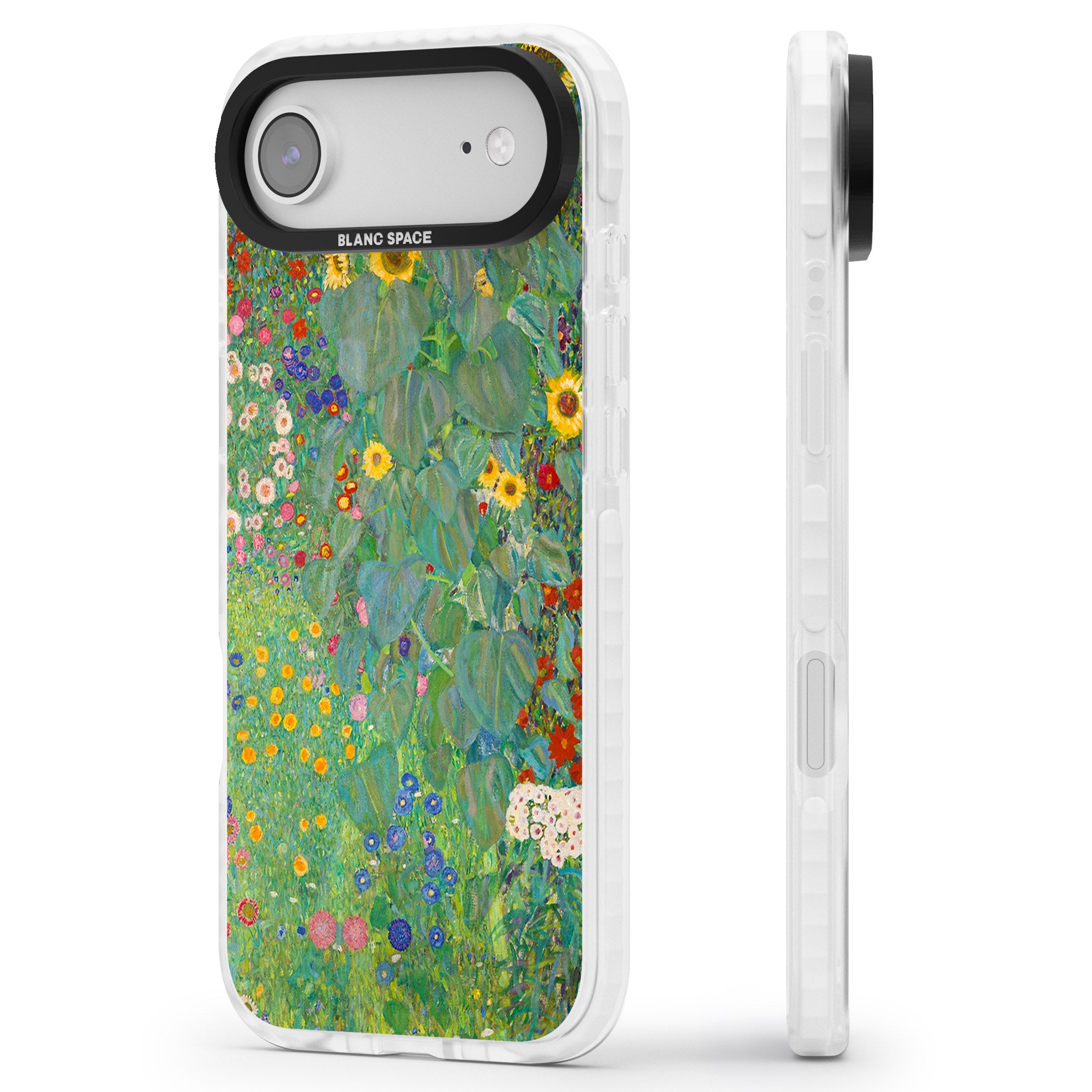 Farm Garden With Sunflowers iPhone 17 Air Impact Clear Phone Case Side Profile