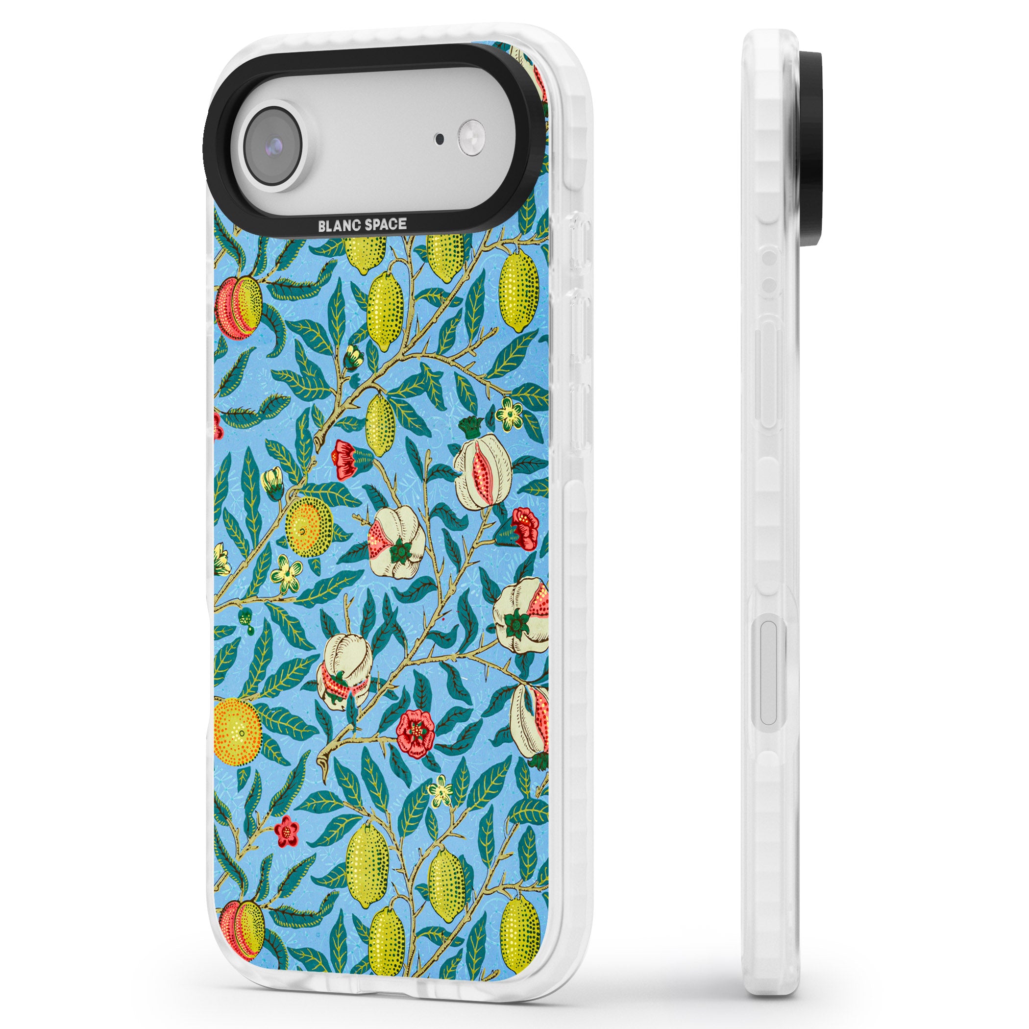 Vintage Fruits iPhone 17 Air Impact Clear Phone Case Side Profile
