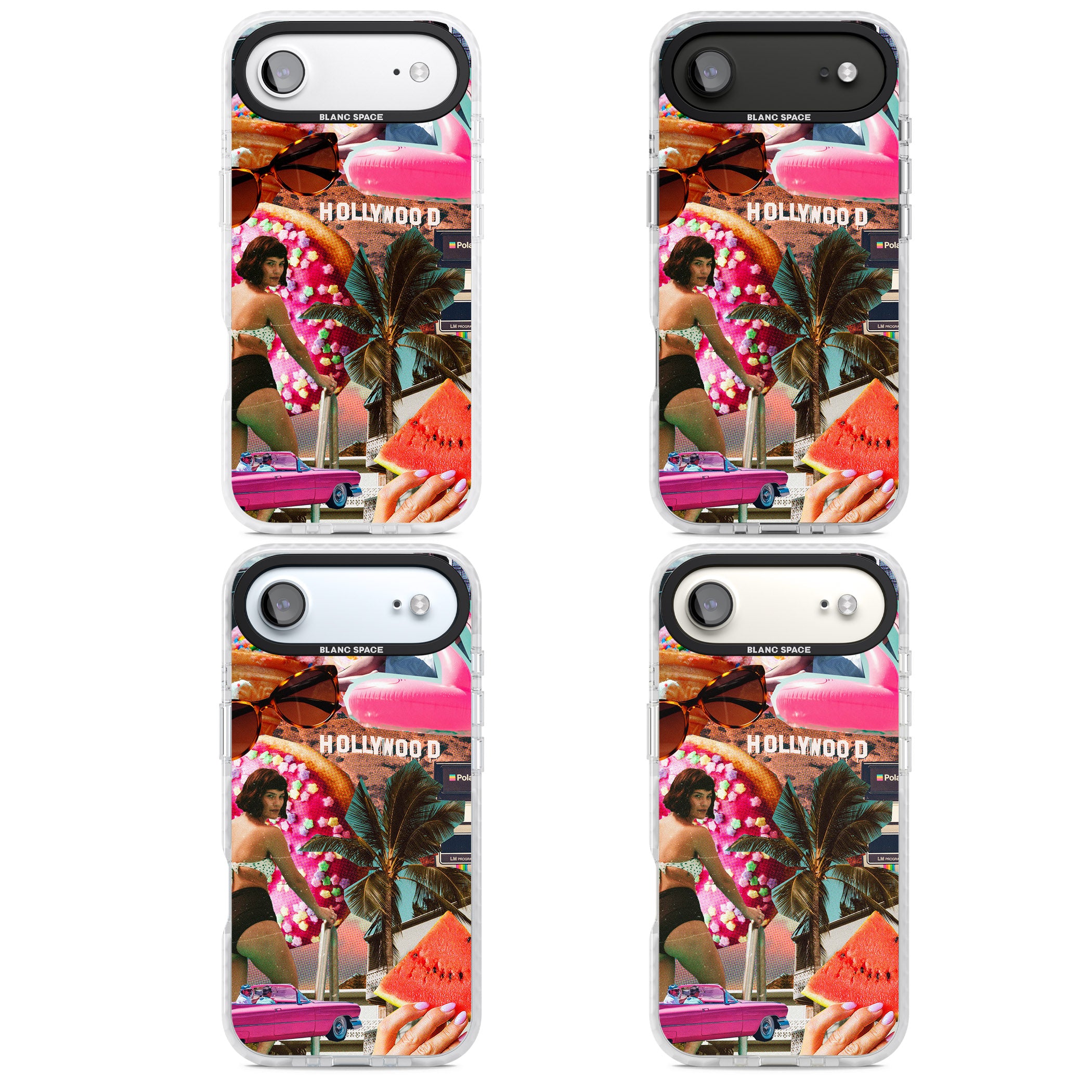 Hollywood Retro Collage iPhone 17 Air Impact Clear Phone Case APT Impact Protection