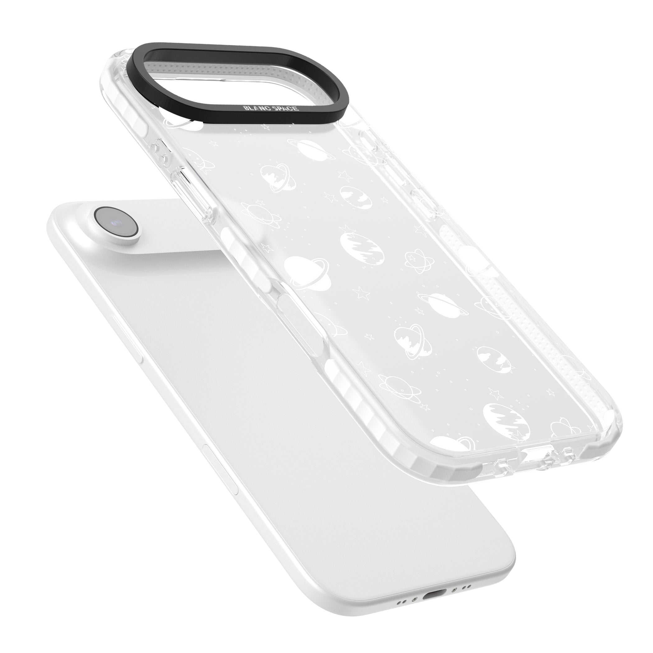 Cosmic Black Planet iPhone 17 Air Impact Clear Phone Case Colours