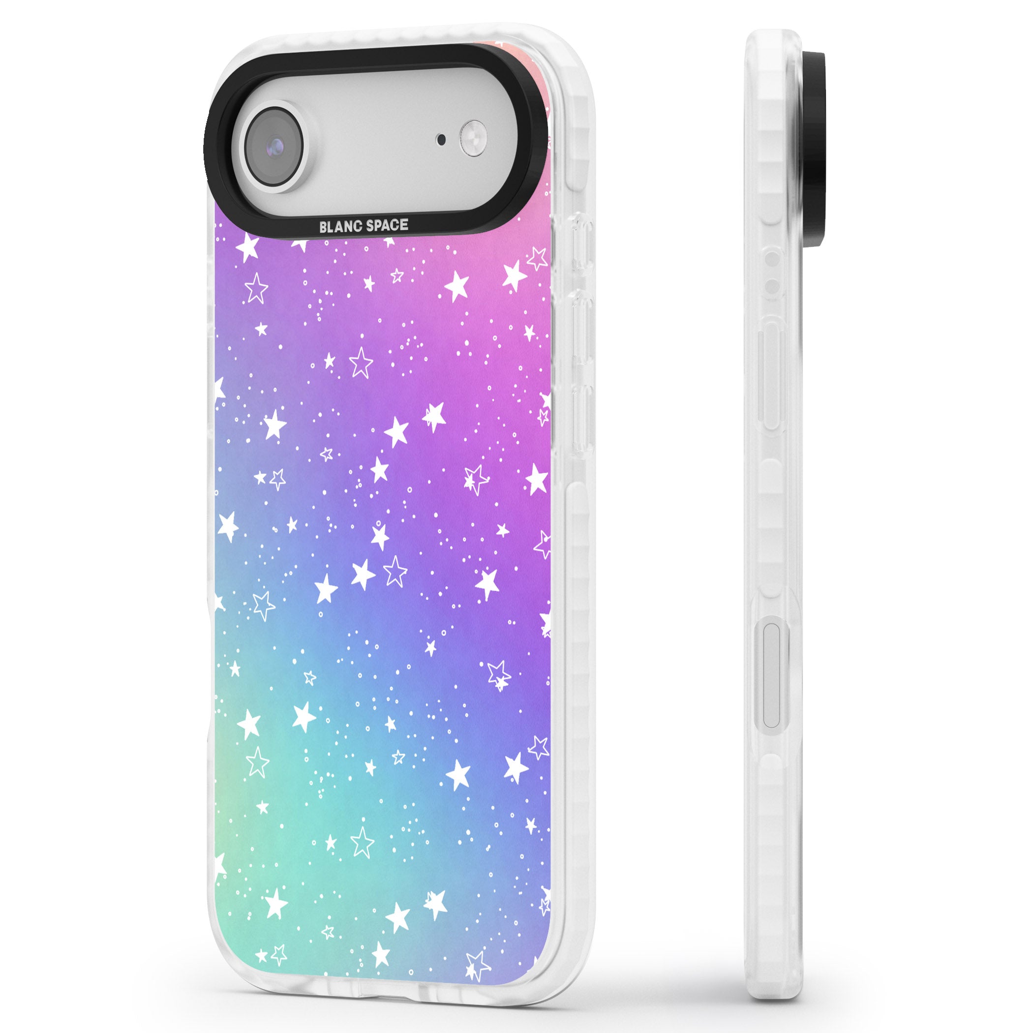 Pastel Starry Sky iPhone 17 Air Impact Clear Phone Case Side Profile