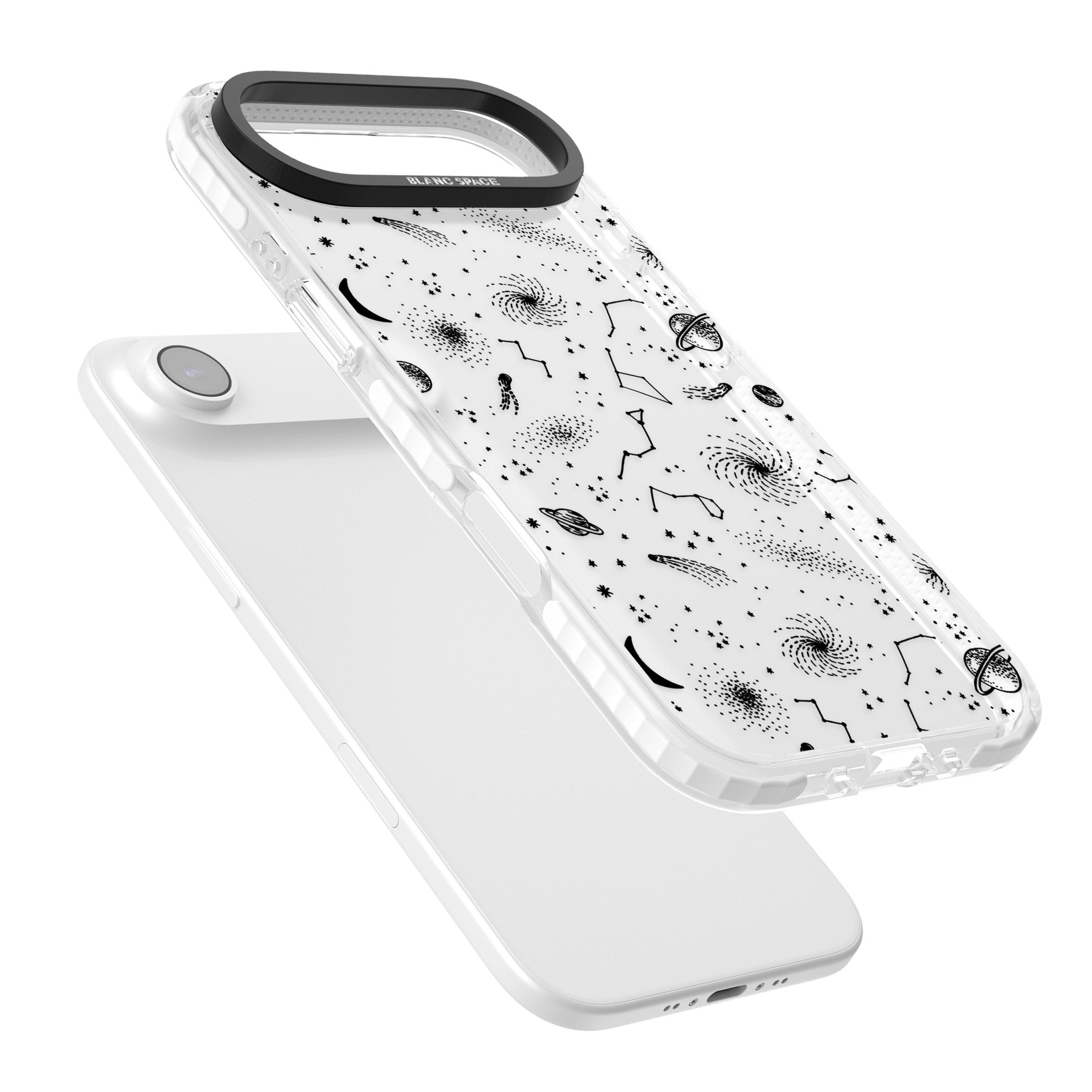 Galactic Sketch iPhone 17 Air Impact Clear Phone Case Colours