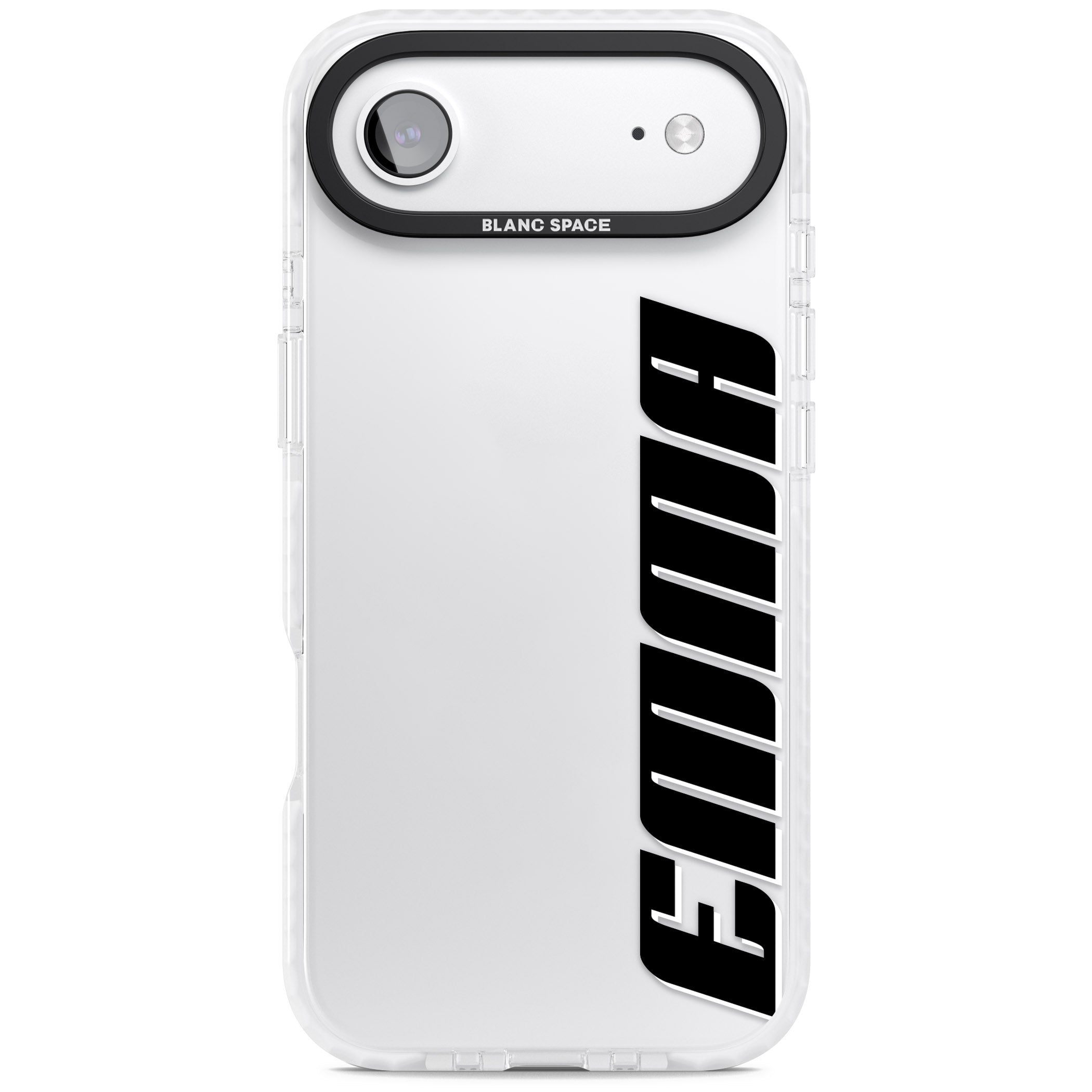 Personalised Vertical Bold Name iPhone 17 Air Impact Clear Phone Case