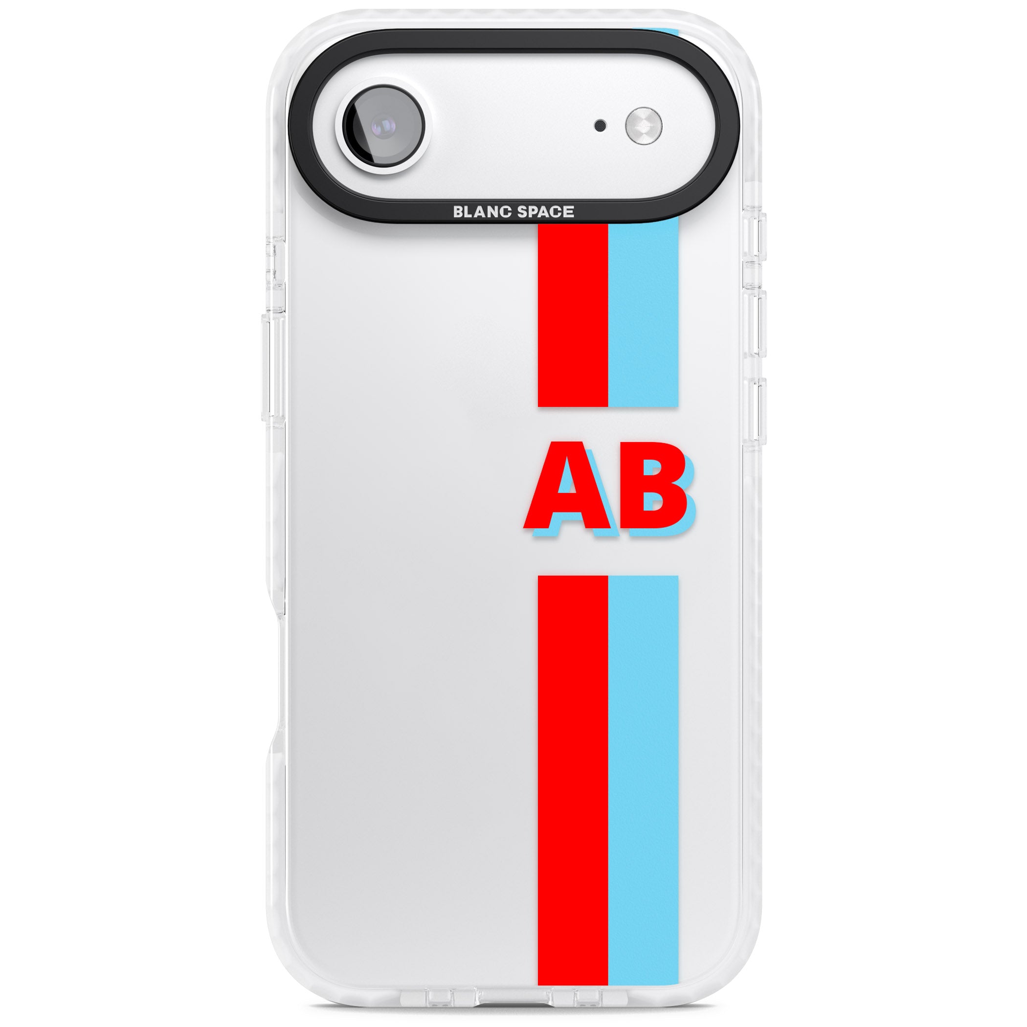 Personalised Bold Striped iPhone 17 Air Impact Clear Phone Case