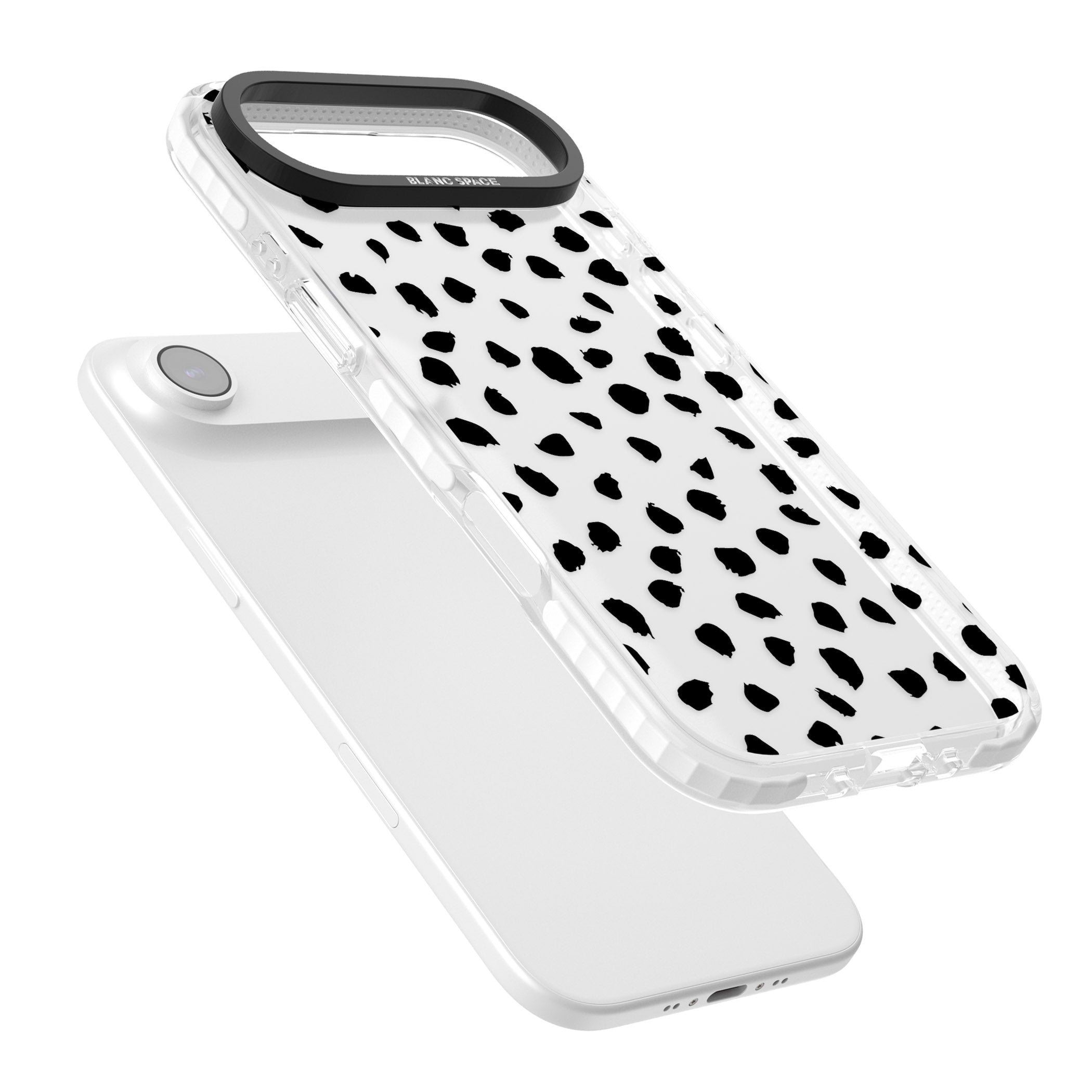Black Dalmatian Polka Dot iPhone 17 Air Impact Clear Phone Case Colours