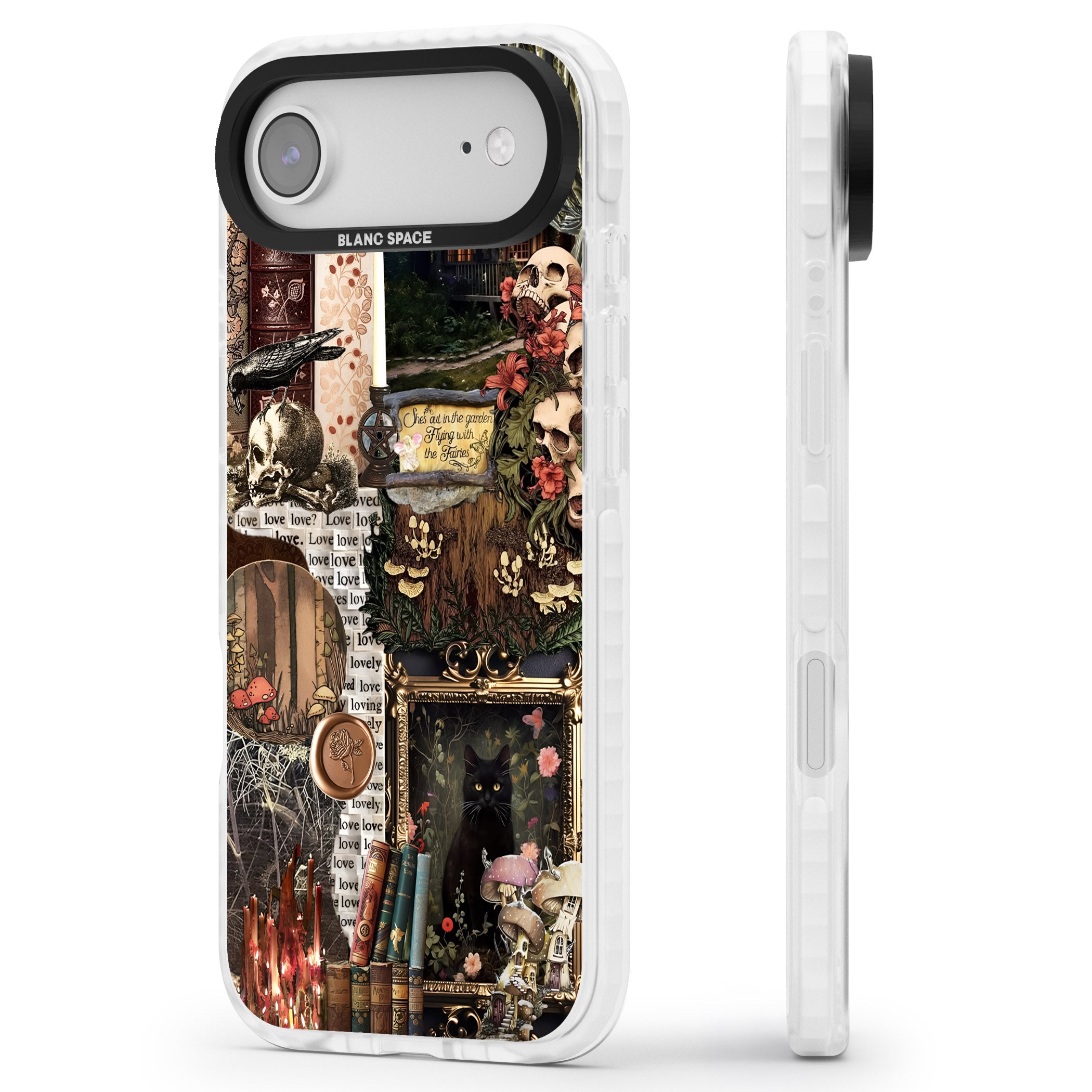 Academia Collage iPhone 17 Air Impact Clear Phone Case Side Profile