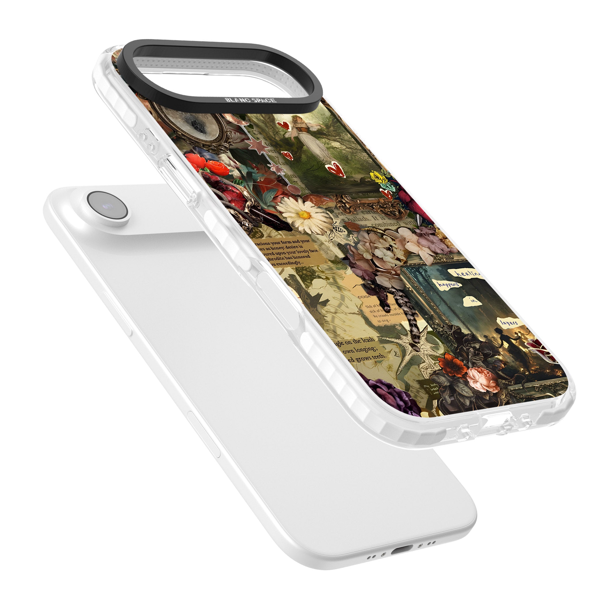 Textbook Romance Collage iPhone 17 Air Impact Clear Phone Case Colours