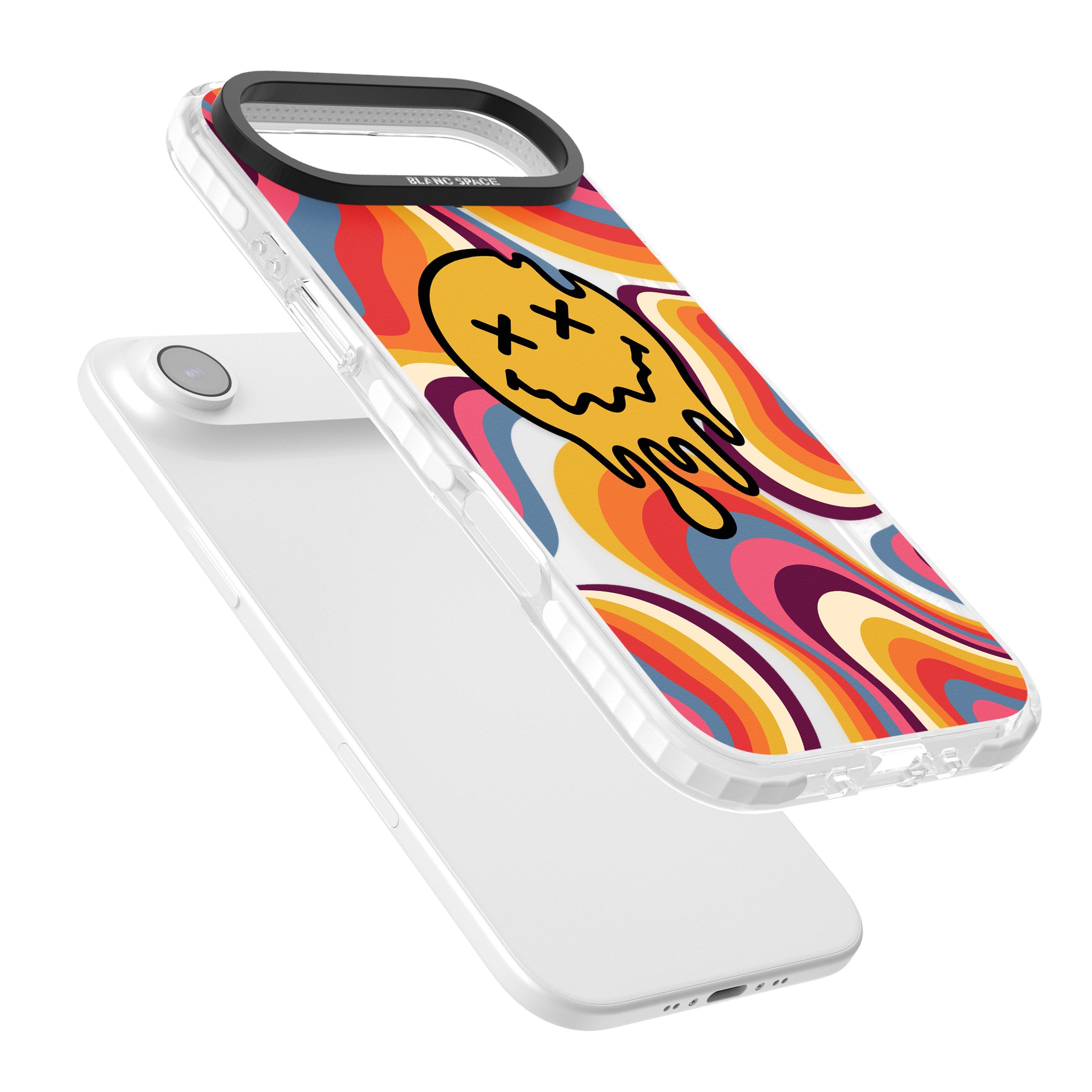Trippy Face Melt iPhone 17 Air Impact Clear Phone Case Colours