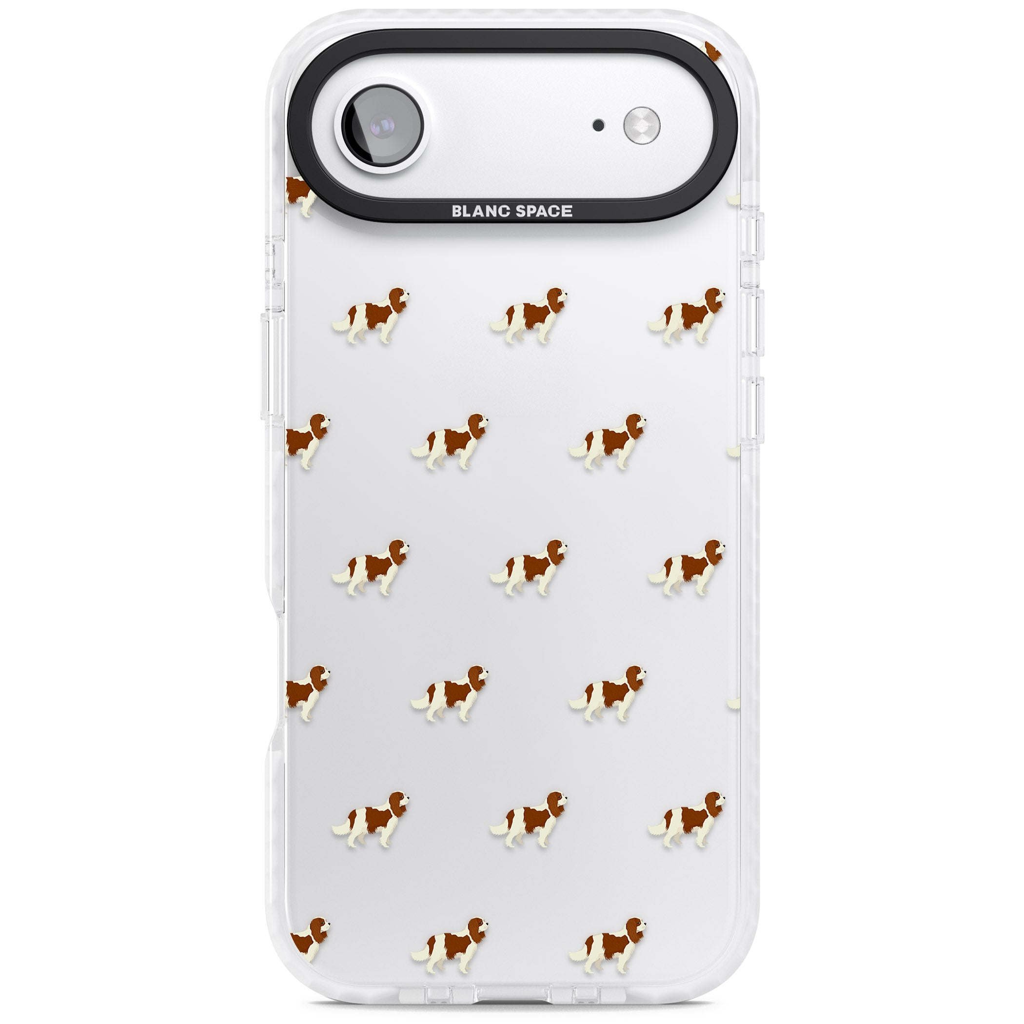 Cavalier King Charles Dog Pattern iPhone 17 Air Impact Clear Phone Case