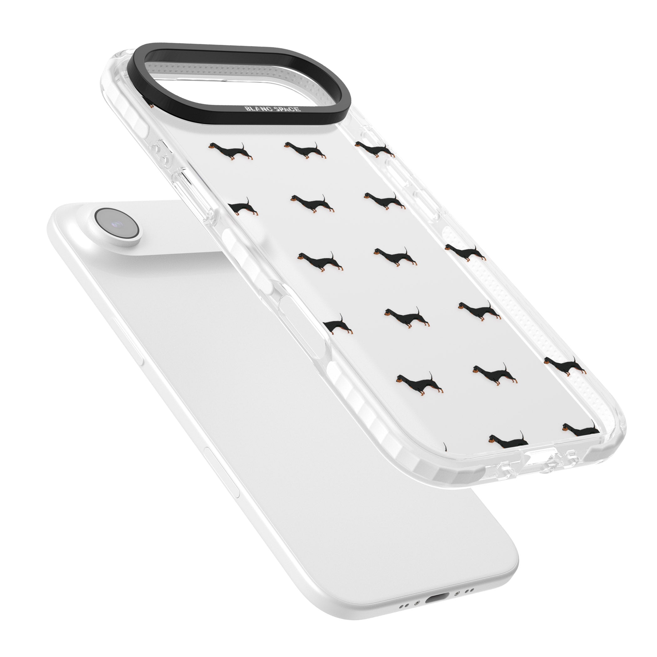 Dachshund Pattern Clear iPhone 17 Air Impact Clear Phone Case Colours