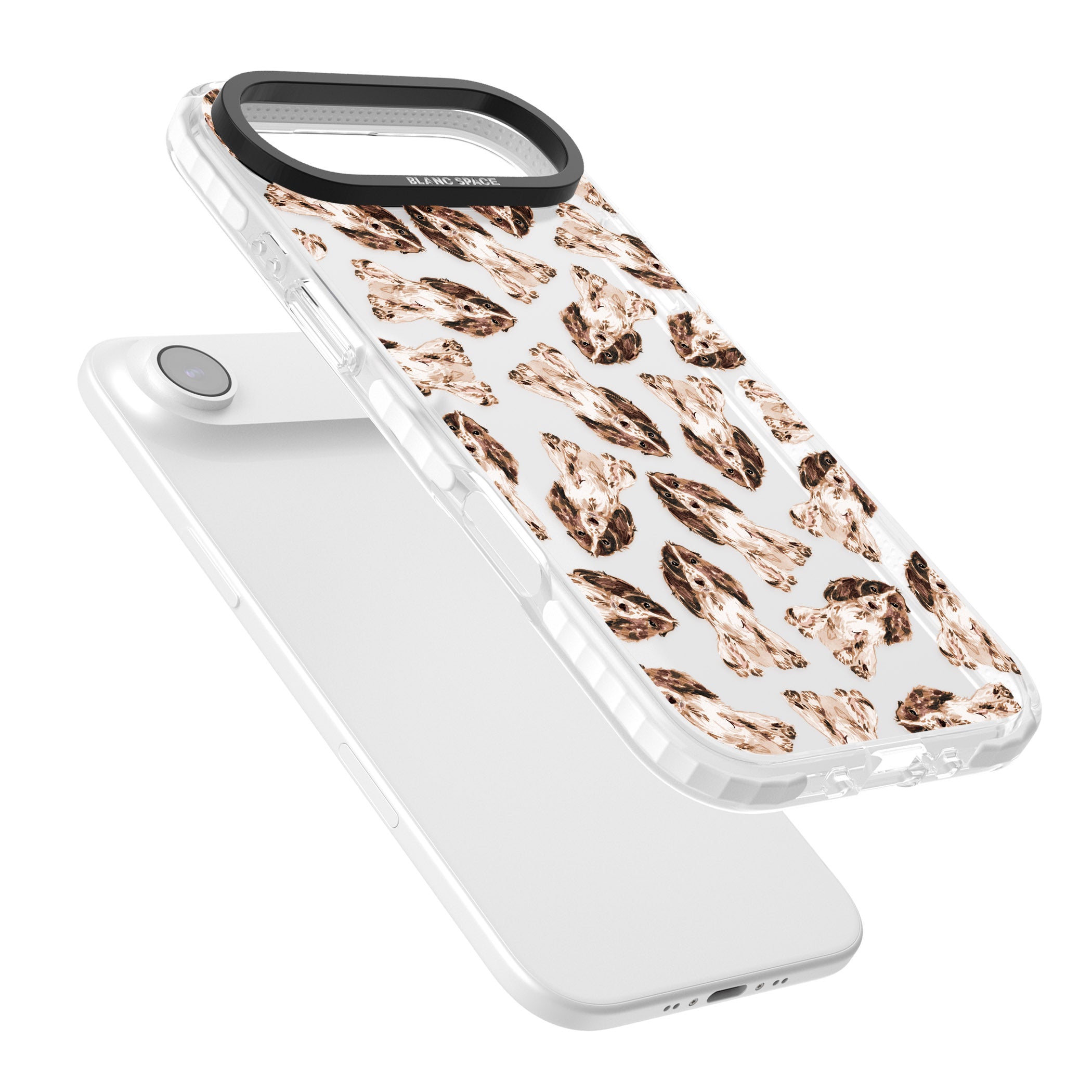 Cocker Spaniel (Brown) Watercolour Dog Pattern iPhone 17 Air Impact Clear Phone Case Colours