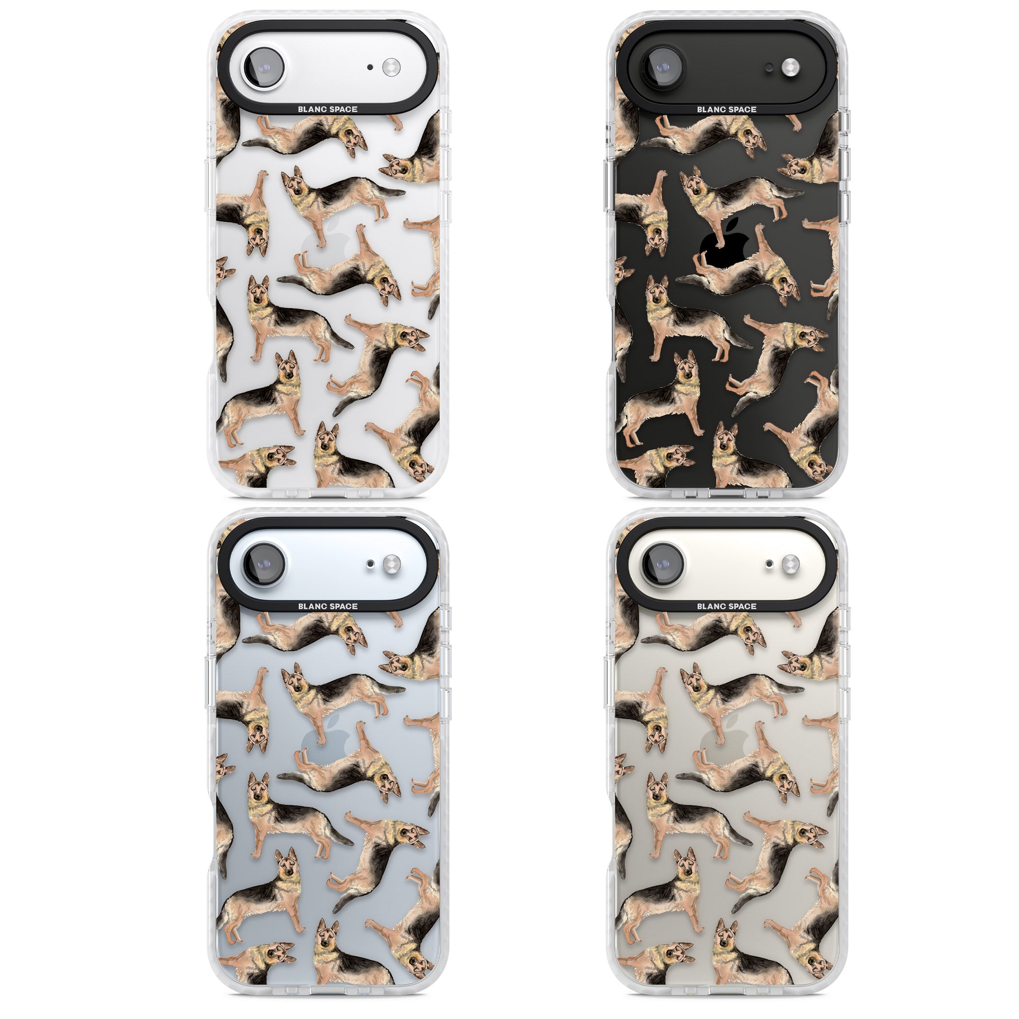 German Shepherd Pattern Classic iPhone 17 Air Impact Clear Phone Case APT Impact Protection