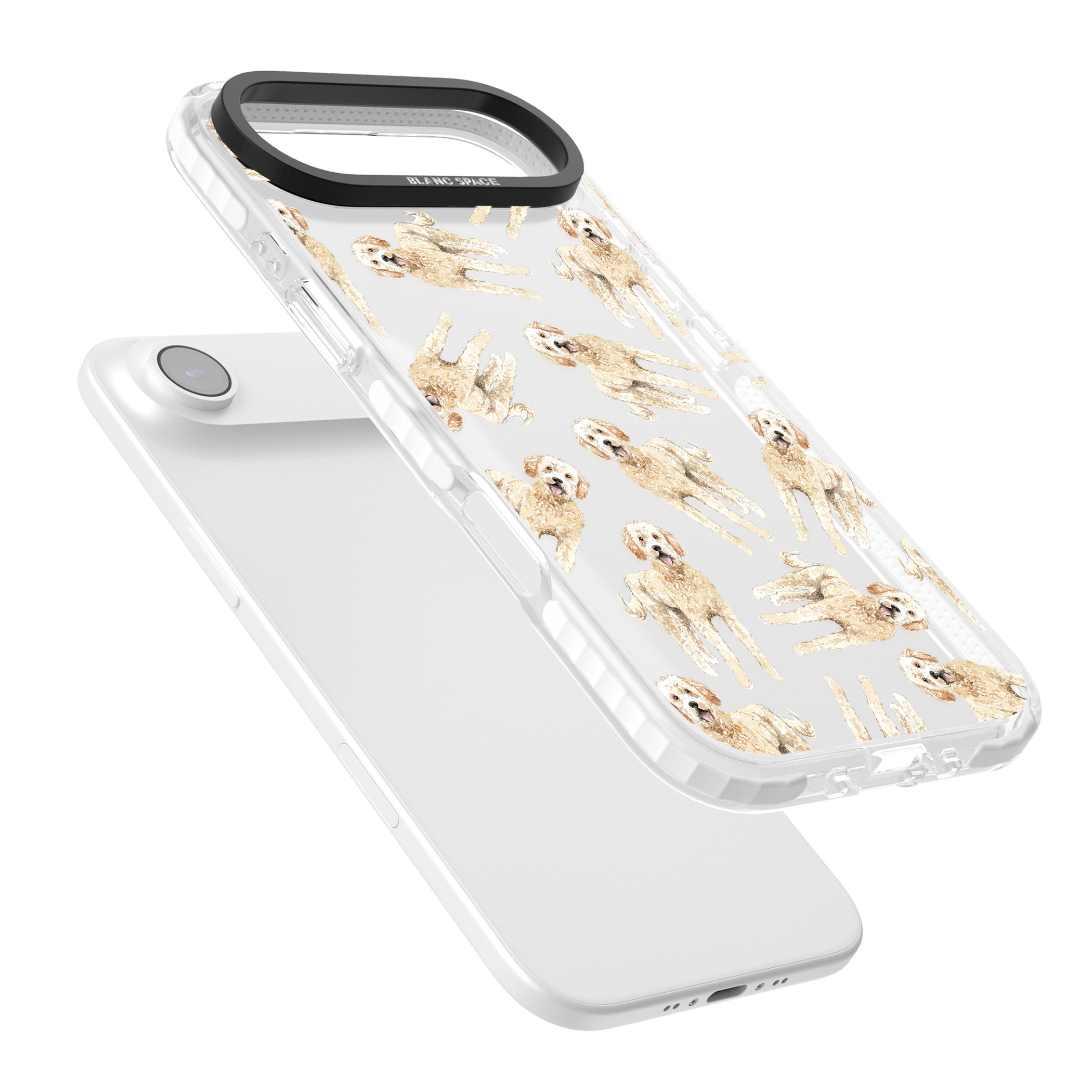 Goldendoodle Watercolour Dog Pattern iPhone 17 Air Impact Clear Phone Case Colours