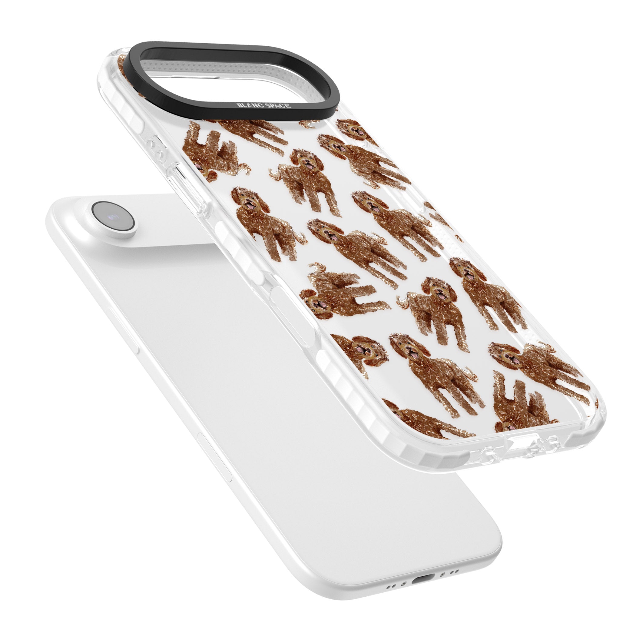 Labradoodle Brown Pattern iPhone 17 Air Impact Clear Phone Case Colours