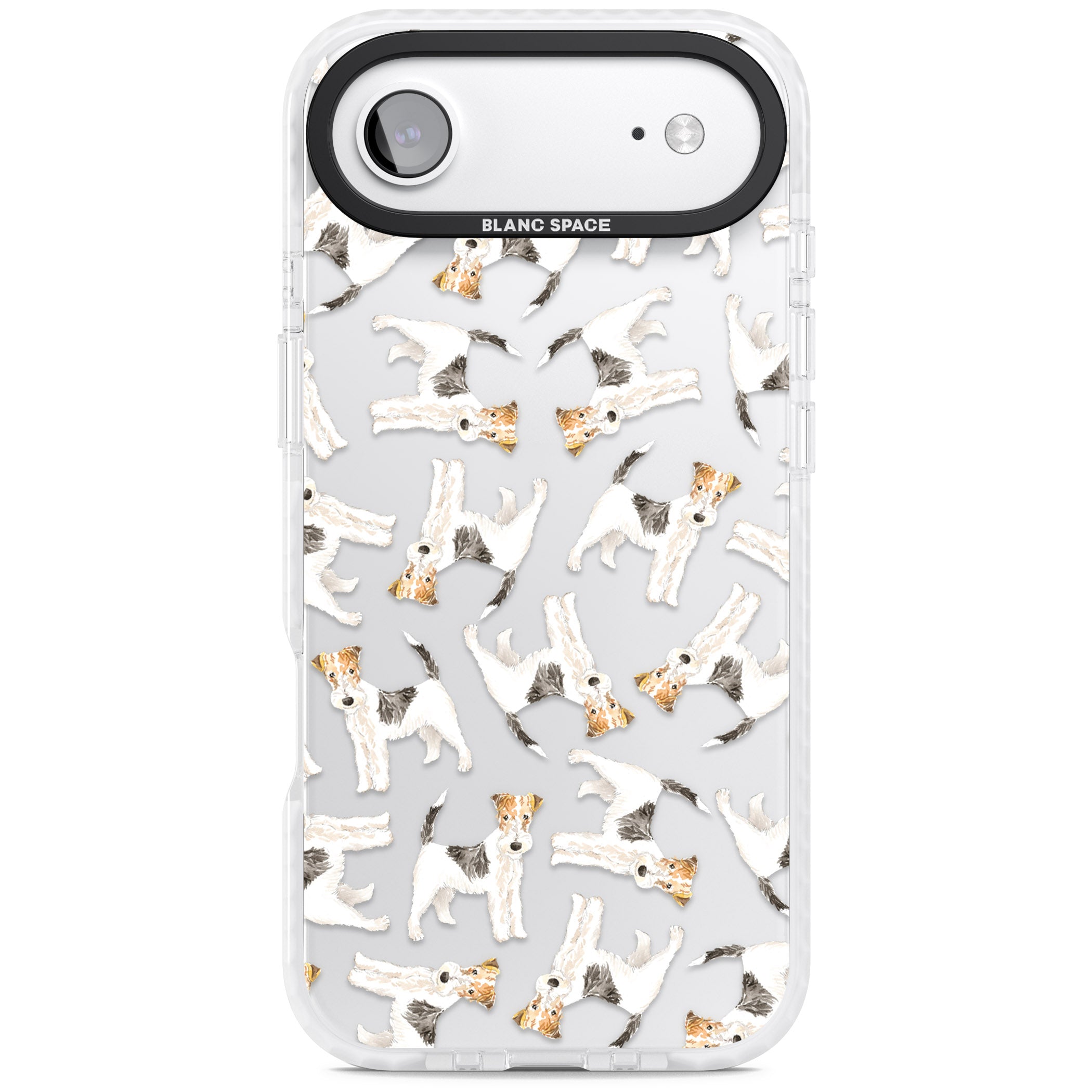 Wire Haired Fox Terrier Dog Pattern iPhone 17 Air Impact Clear Phone Case