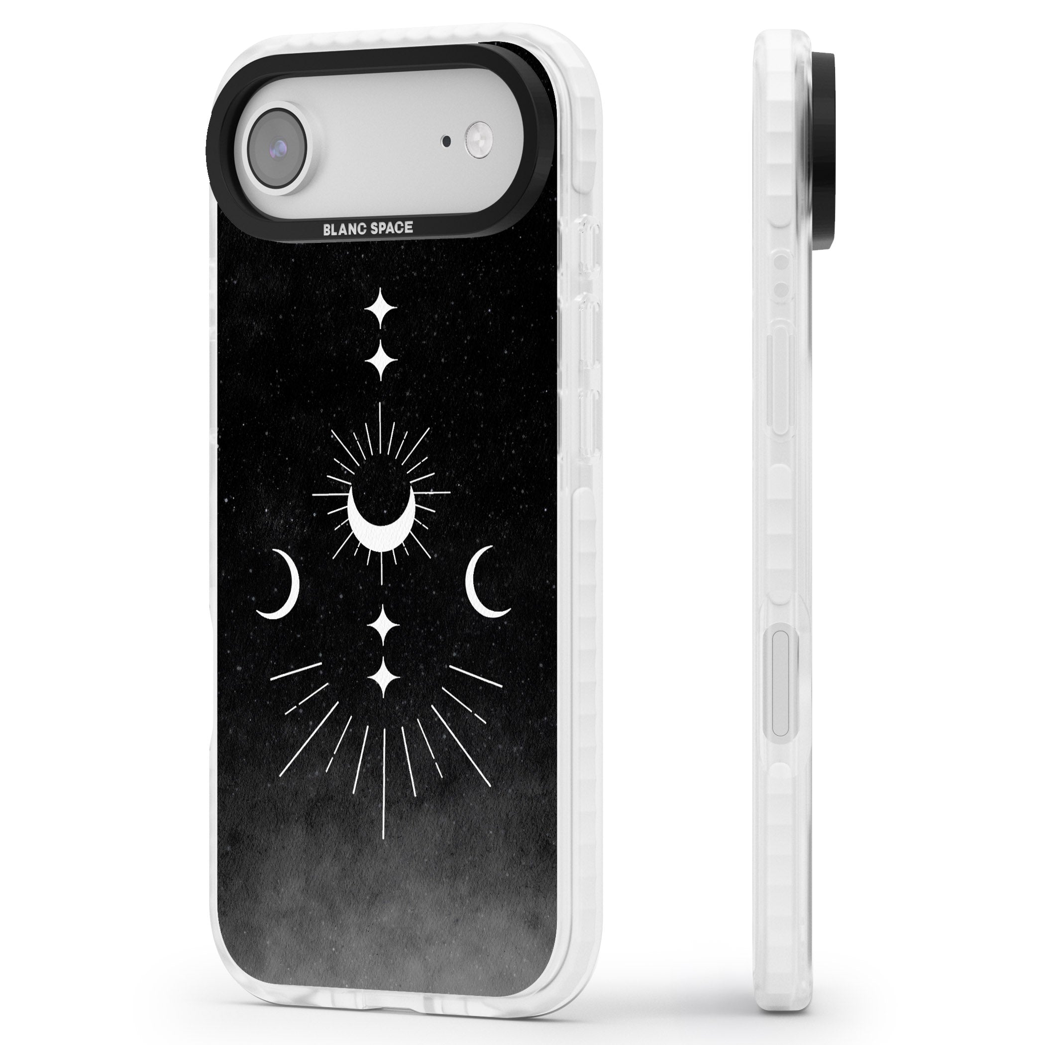 Lunar Mandala iPhone 17 Air Impact Clear Phone Case Side Profile