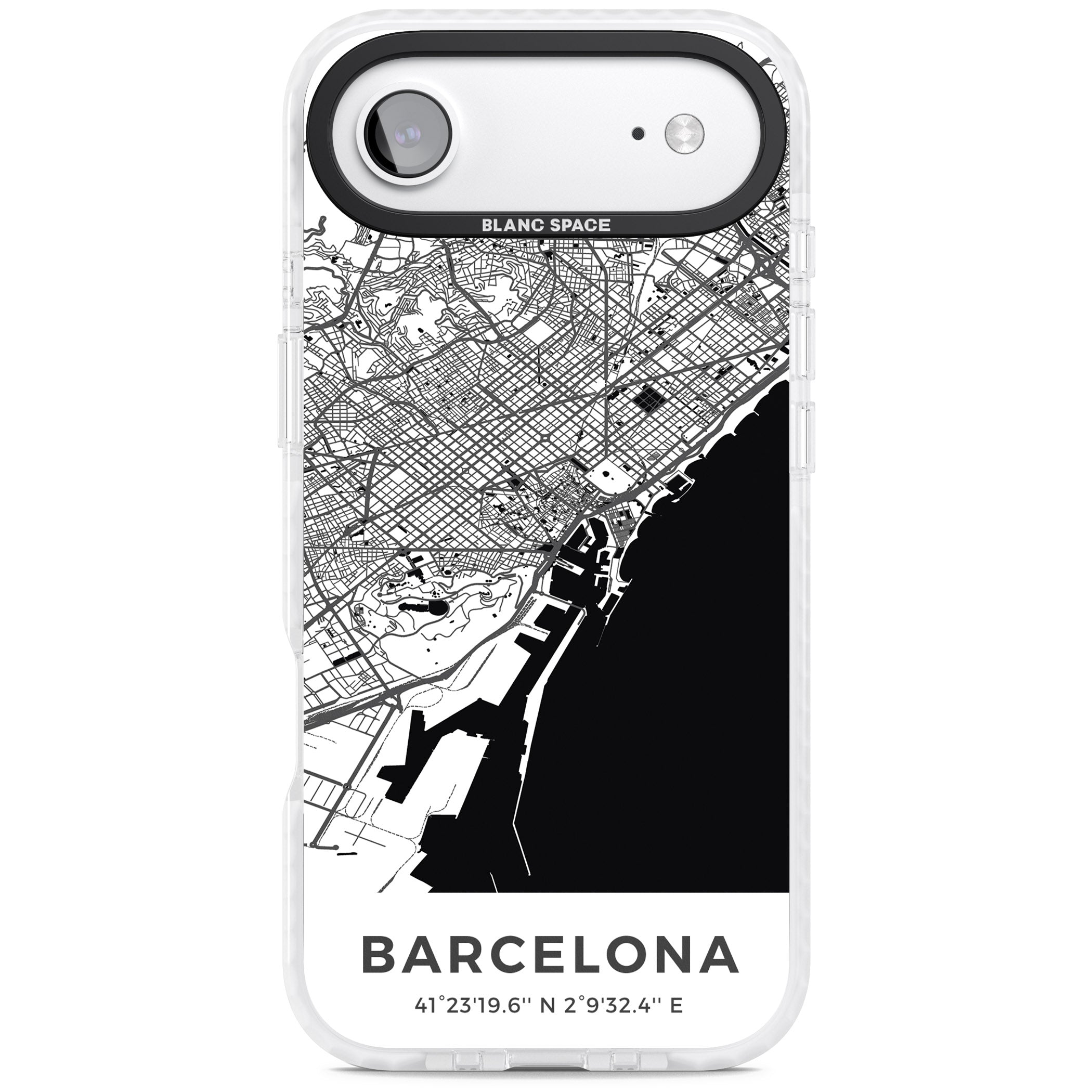 Barcelona Map iPhone 17 Air Impact Clear Phone Case
