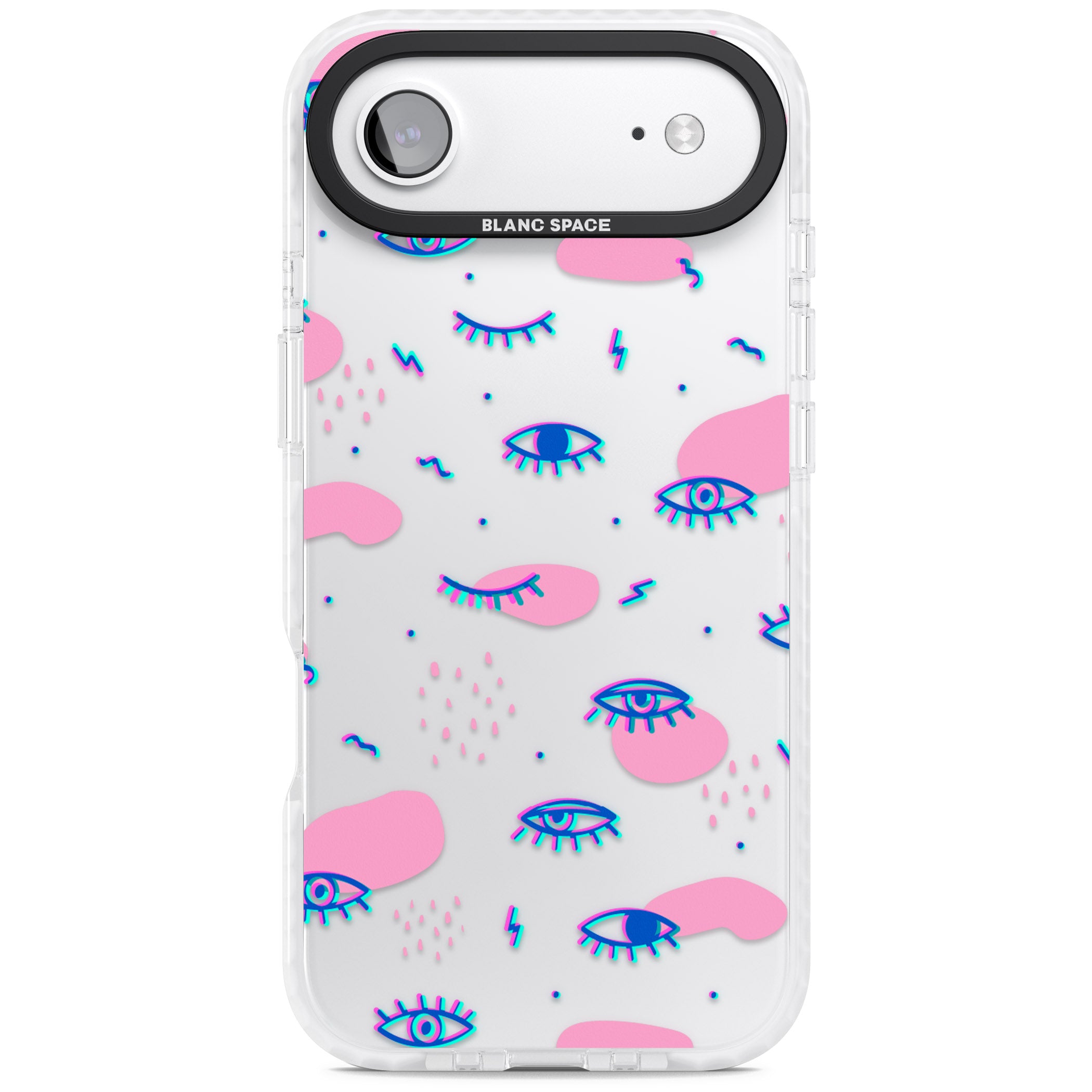 Pink Eye Pattern iPhone 17 Air Impact Clear Phone Case