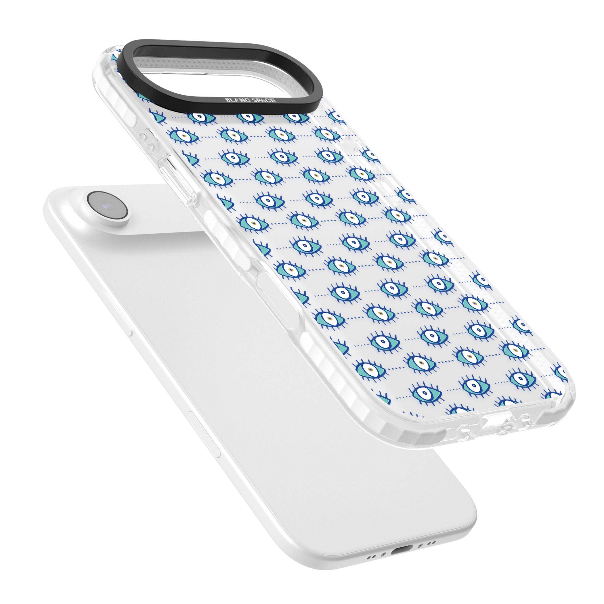 Psychedelic Eyes iPhone 17 Air Impact Clear Phone Case Colours