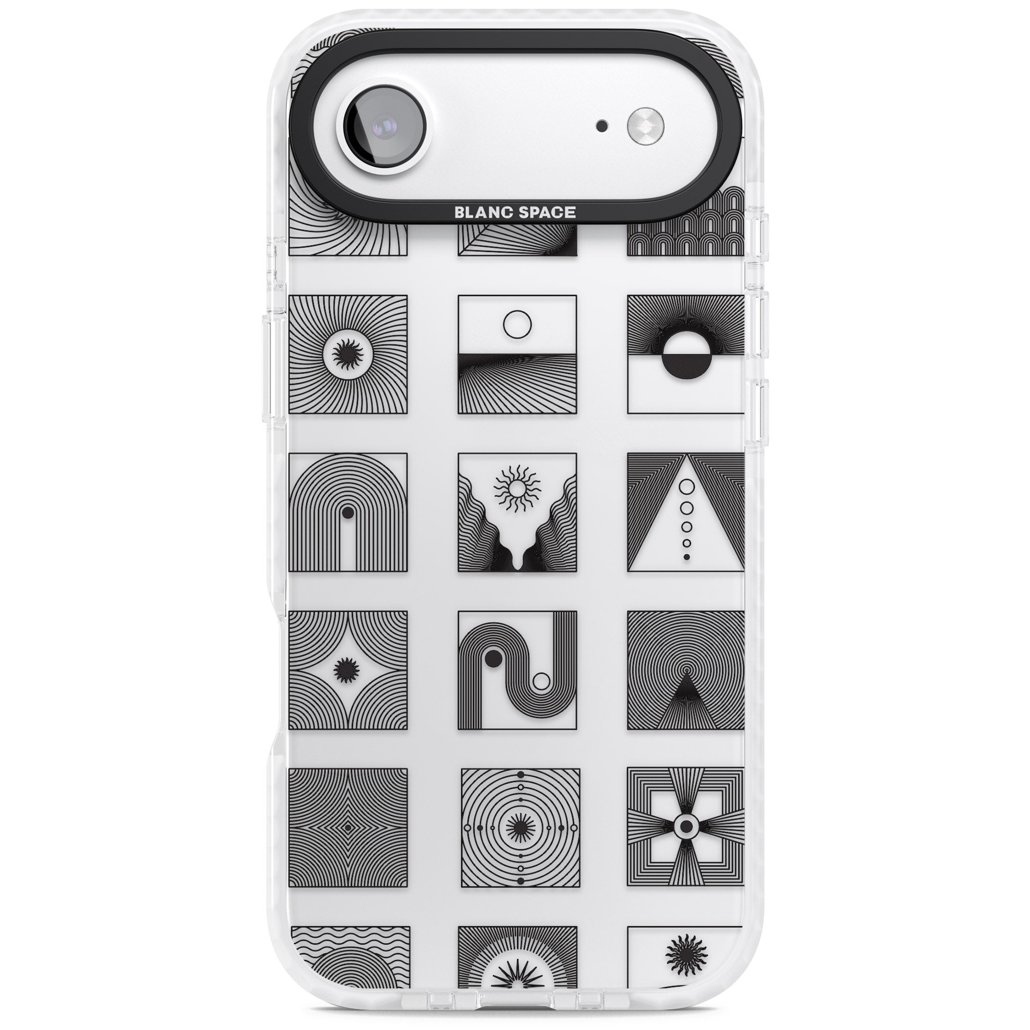 Abstract Geometric iPhone 17 Air Impact Clear Phone Case