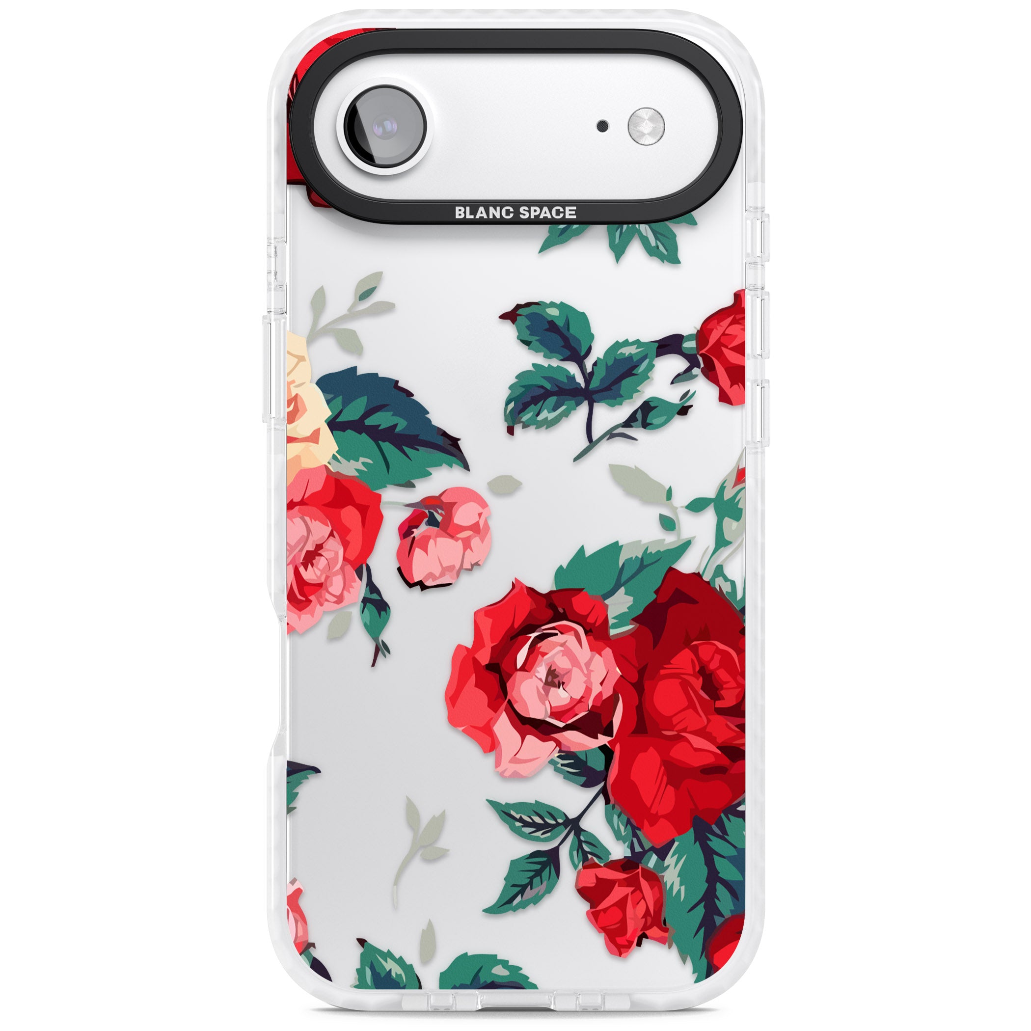 Rose Pattern iPhone 17 Air Impact Clear Phone Case