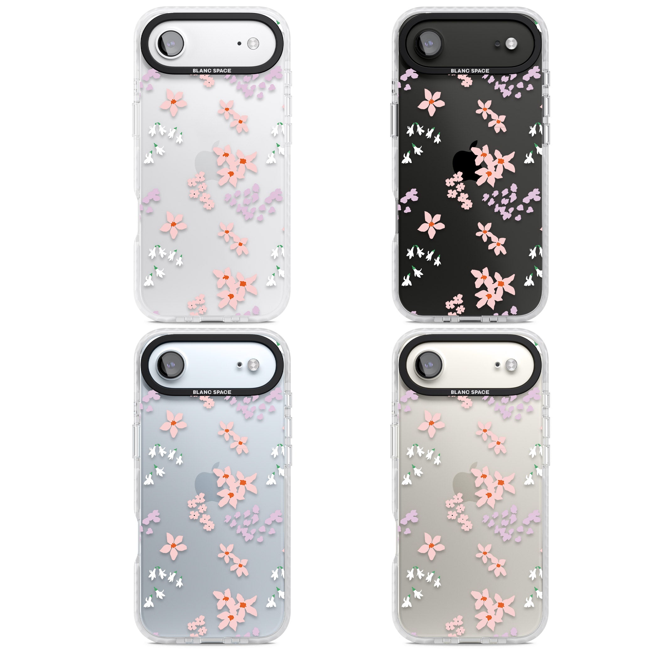 Pink & Purple Flower Mix iPhone 17 Air Impact Clear Phone Case APT Impact Protection