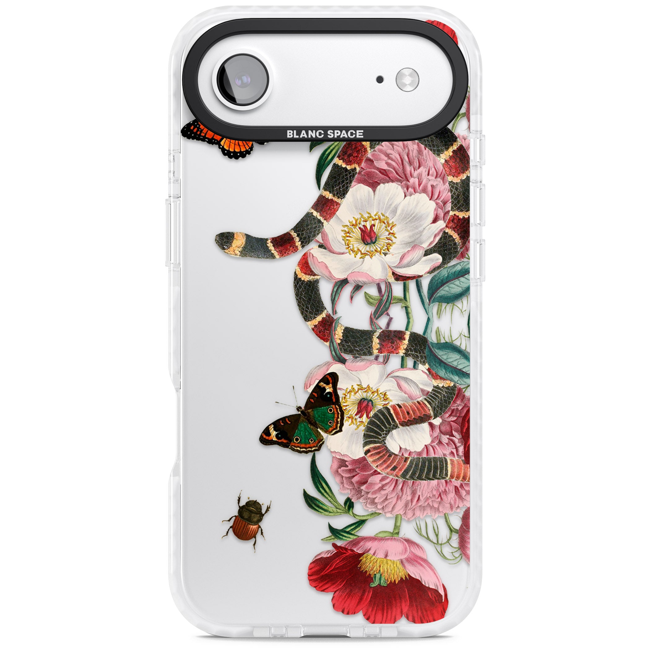 Floral Snake iPhone 17 Air Impact Clear Phone Case