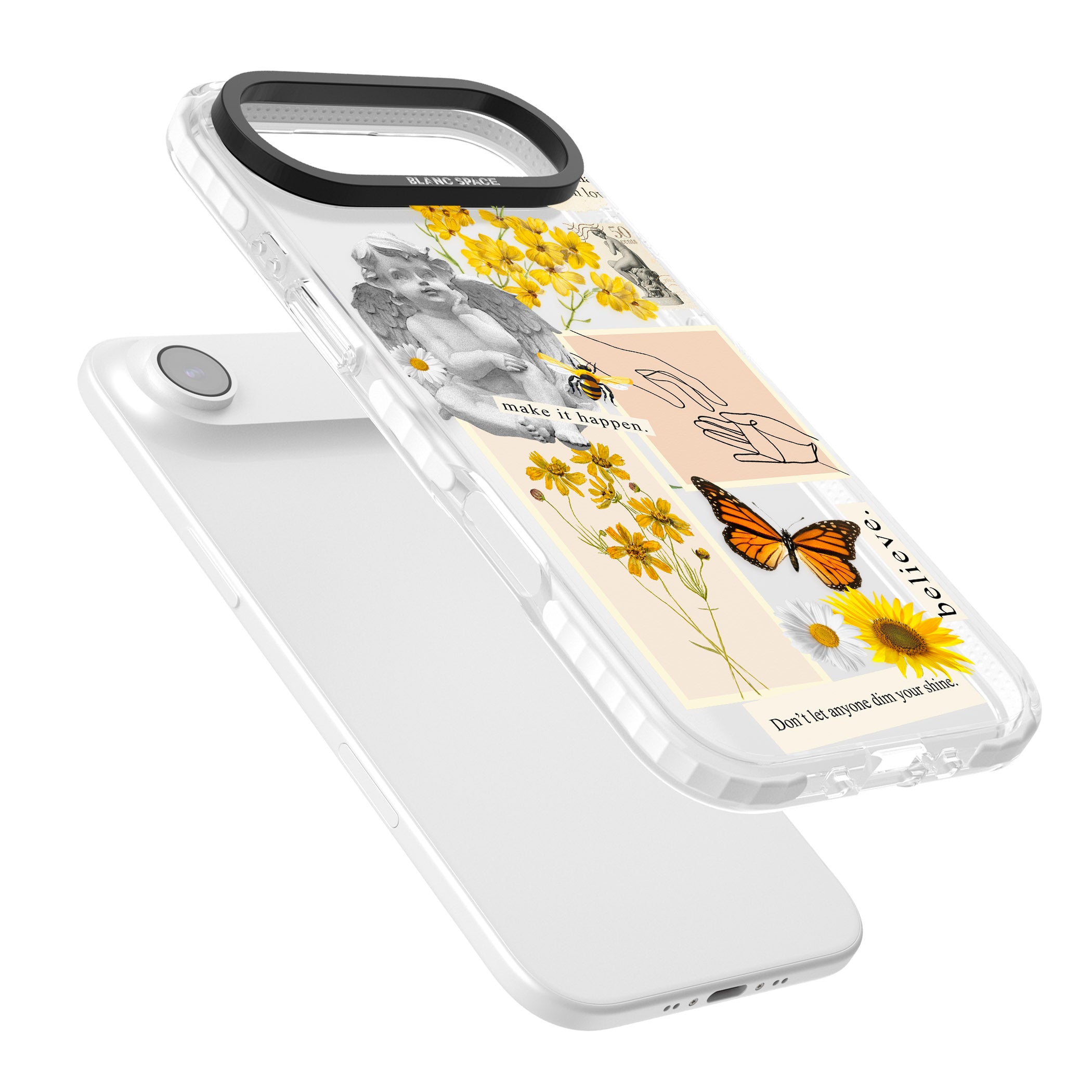 Vintage Wildflower Collage iPhone 17 Air Impact Clear Phone Case Colours