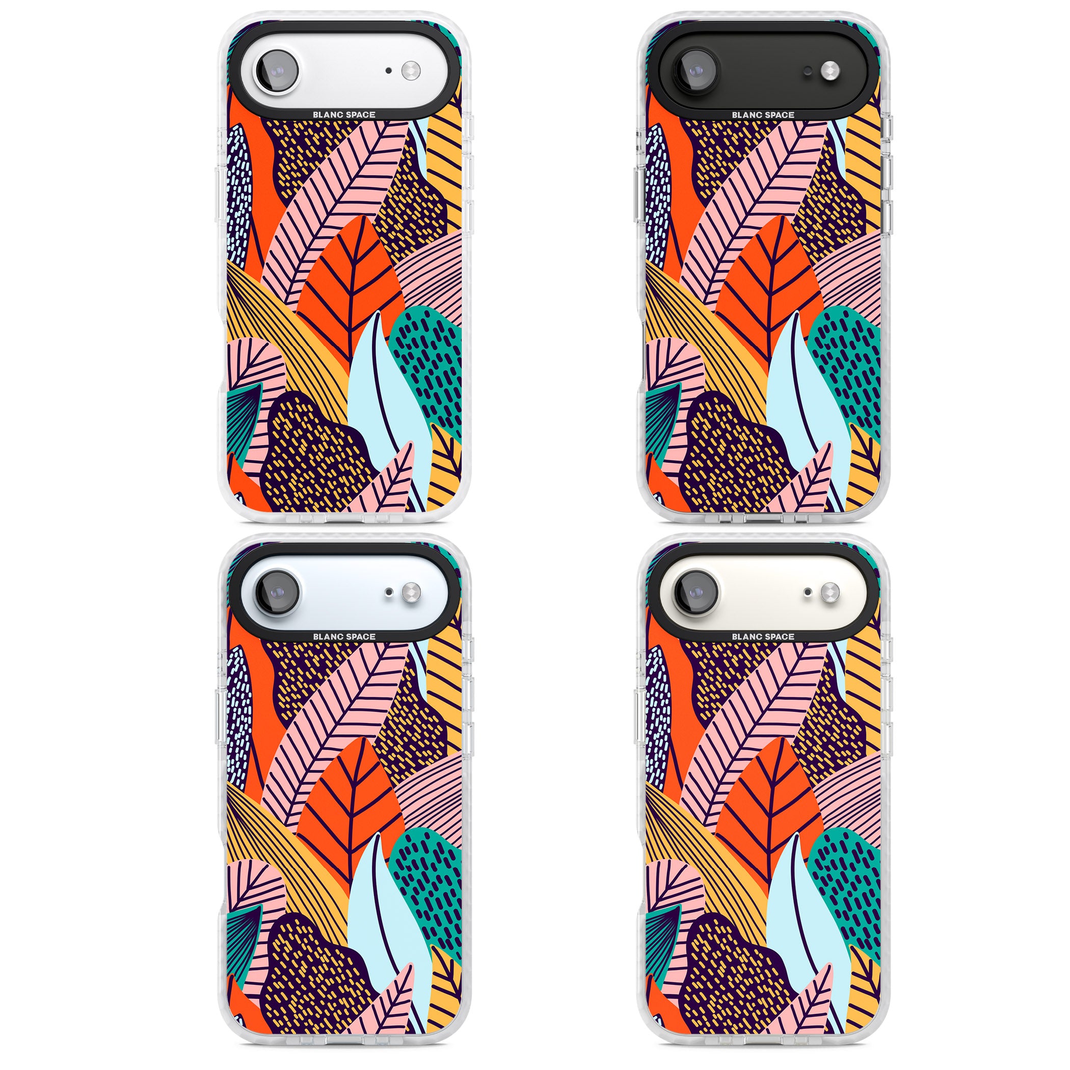 Abstract Leaves iPhone 17 Air Impact Clear Phone Case APT Impact Protection
