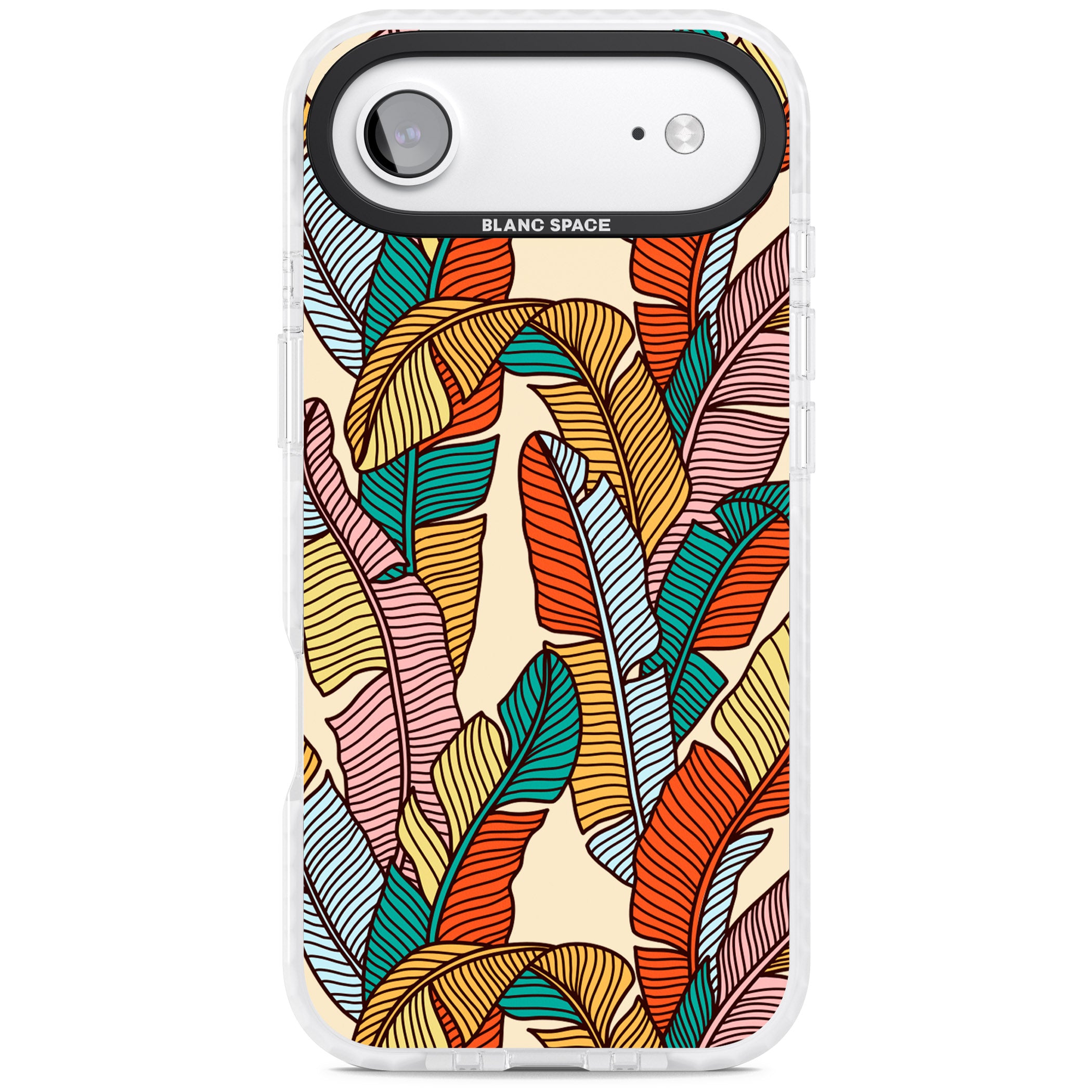 Pastel Palm Leaves iPhone 17 Air Impact Clear Phone Case