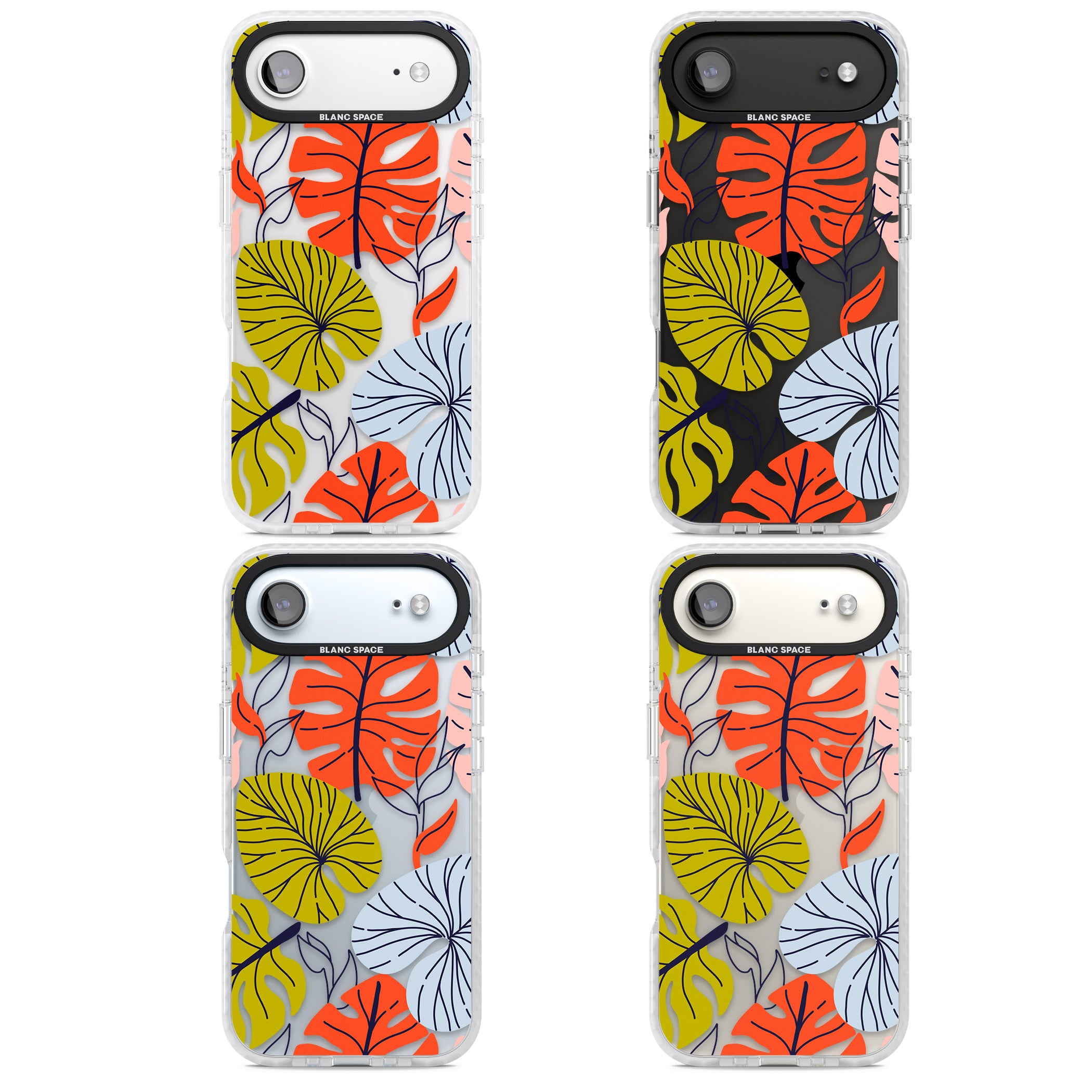 Retro Leaves iPhone 17 Air Impact Clear Phone Case APT Impact Protection