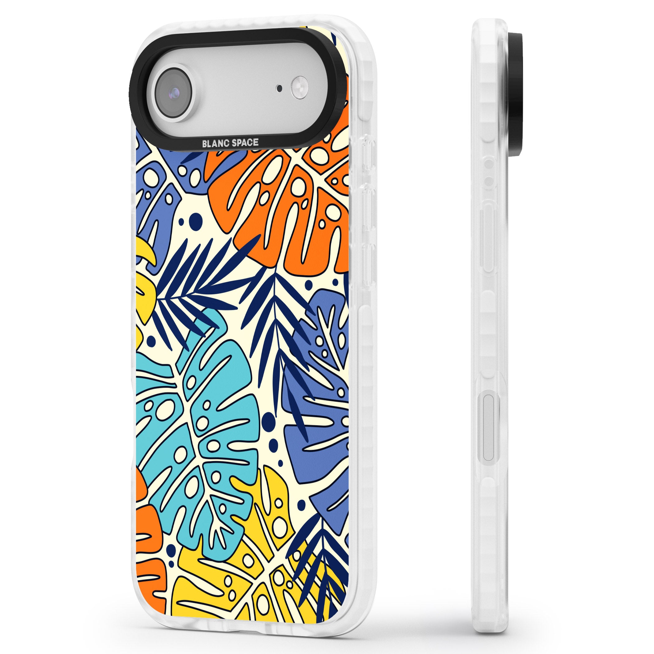 Beach Leaves iPhone 17 Air Impact Clear Phone Case Side Profile