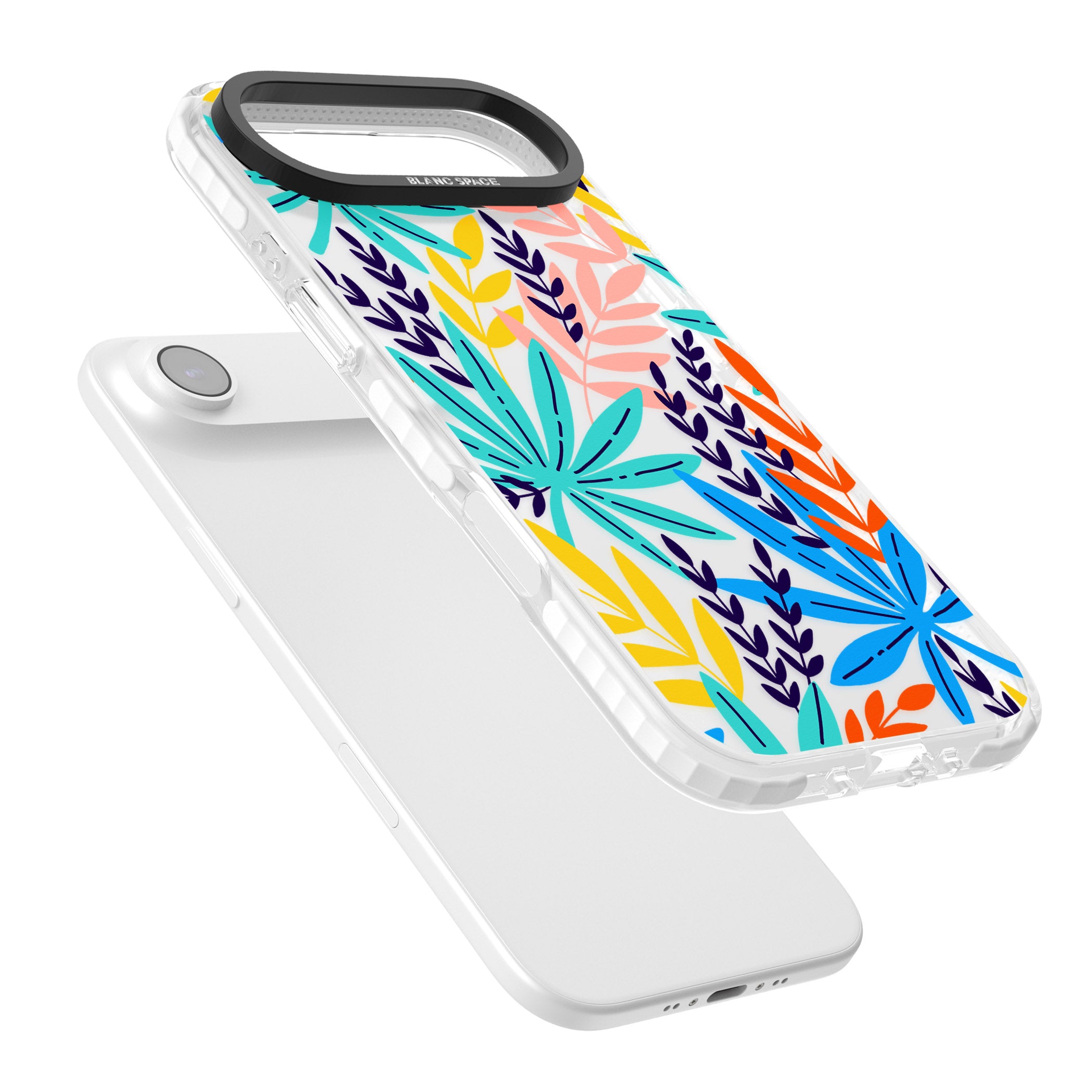Tropical Palm Leaves iPhone 17 Air Impact Clear Phone Case Colours