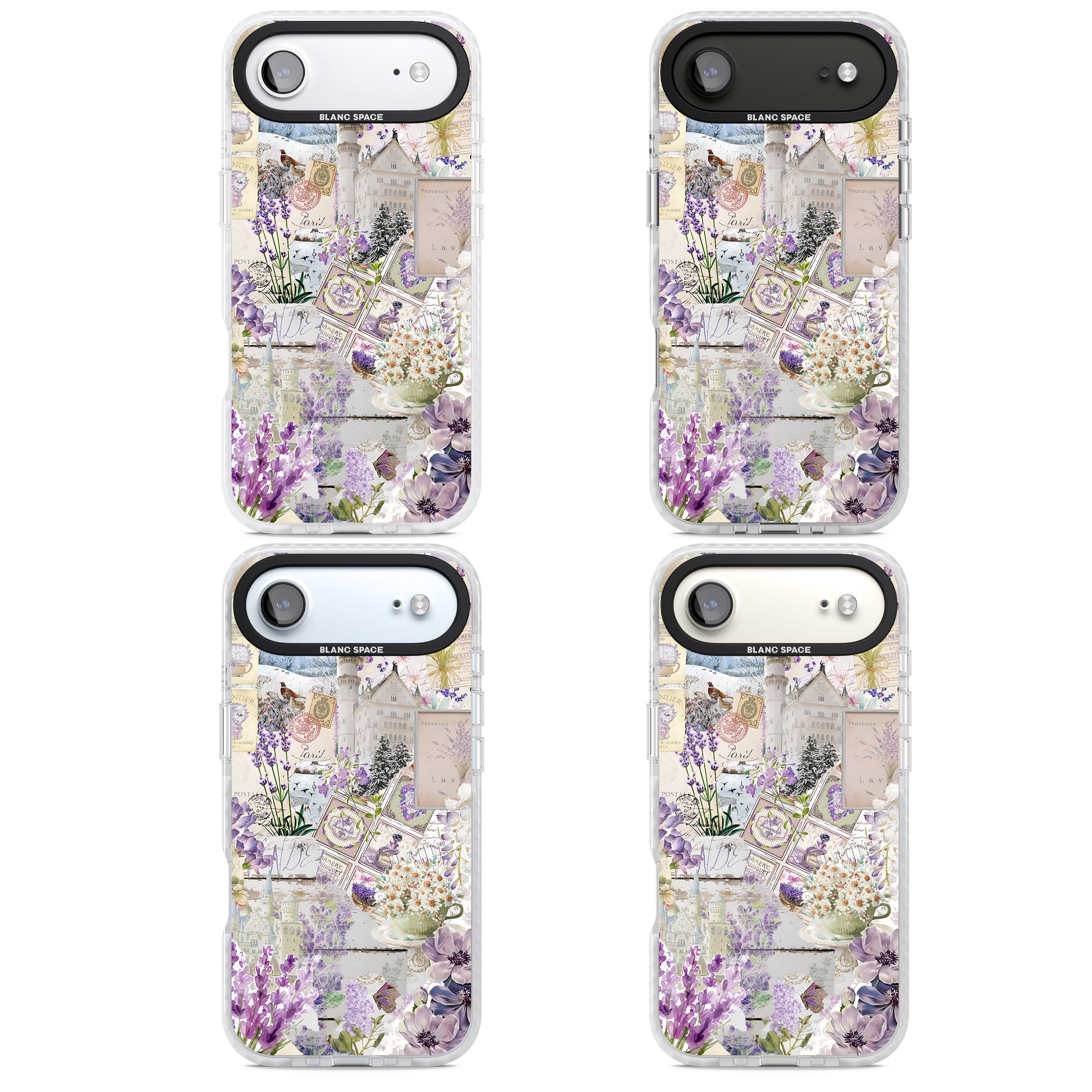 Soft Lavender Collage iPhone 17 Air Impact Clear Phone Case APT Impact Protection