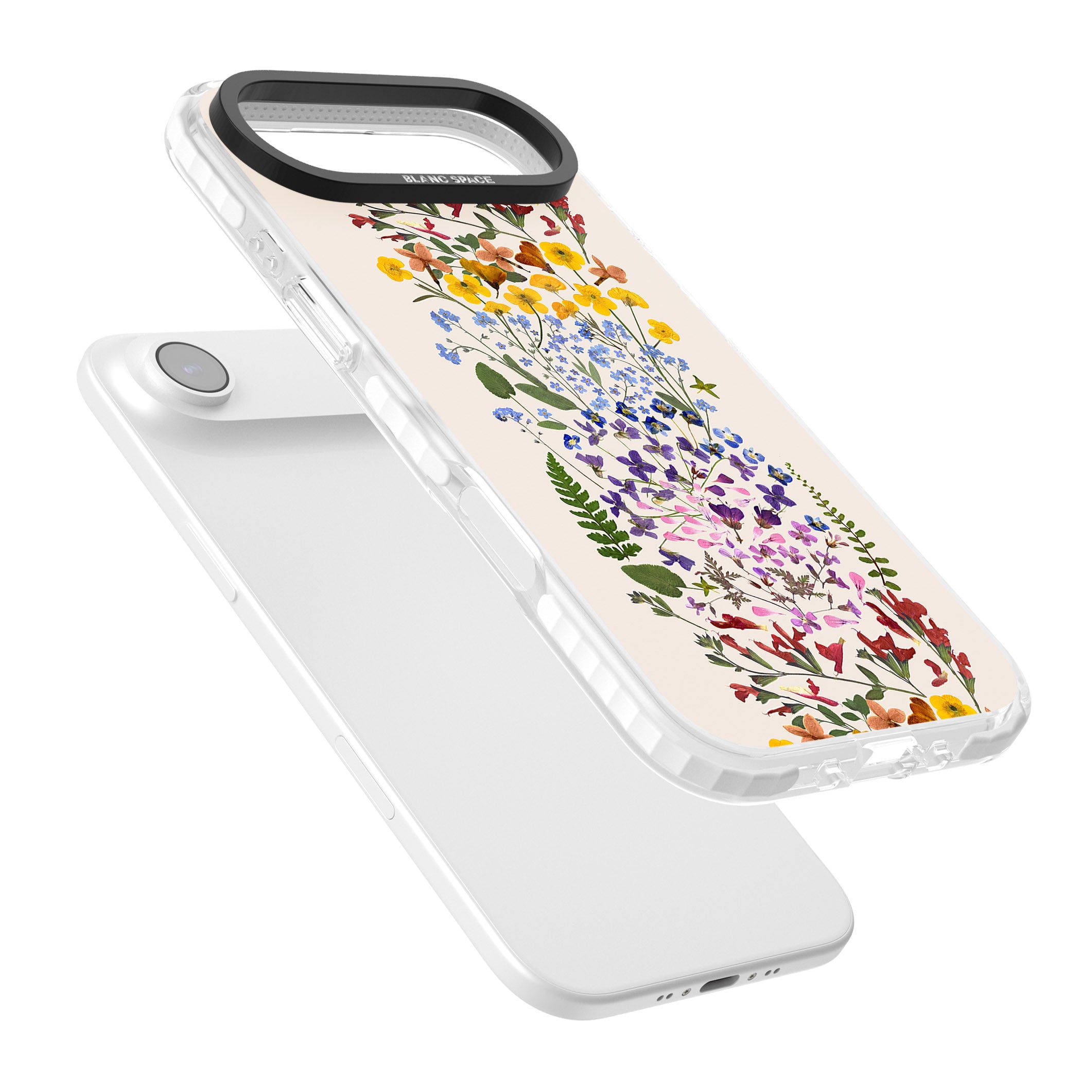 Cream Wildflower iPhone 17 Air Impact Clear Phone Case Colours