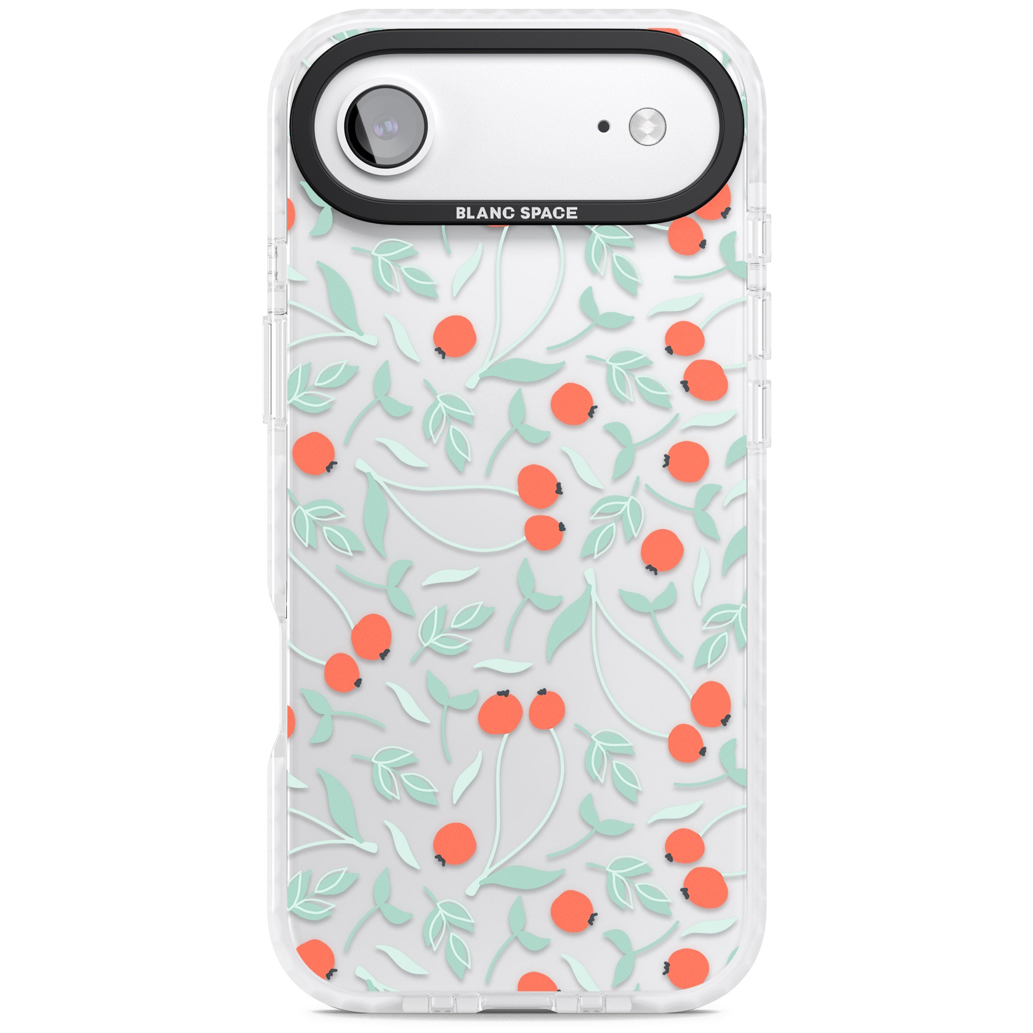 Red Berries Floral iPhone 17 Air Impact Clear Phone Case