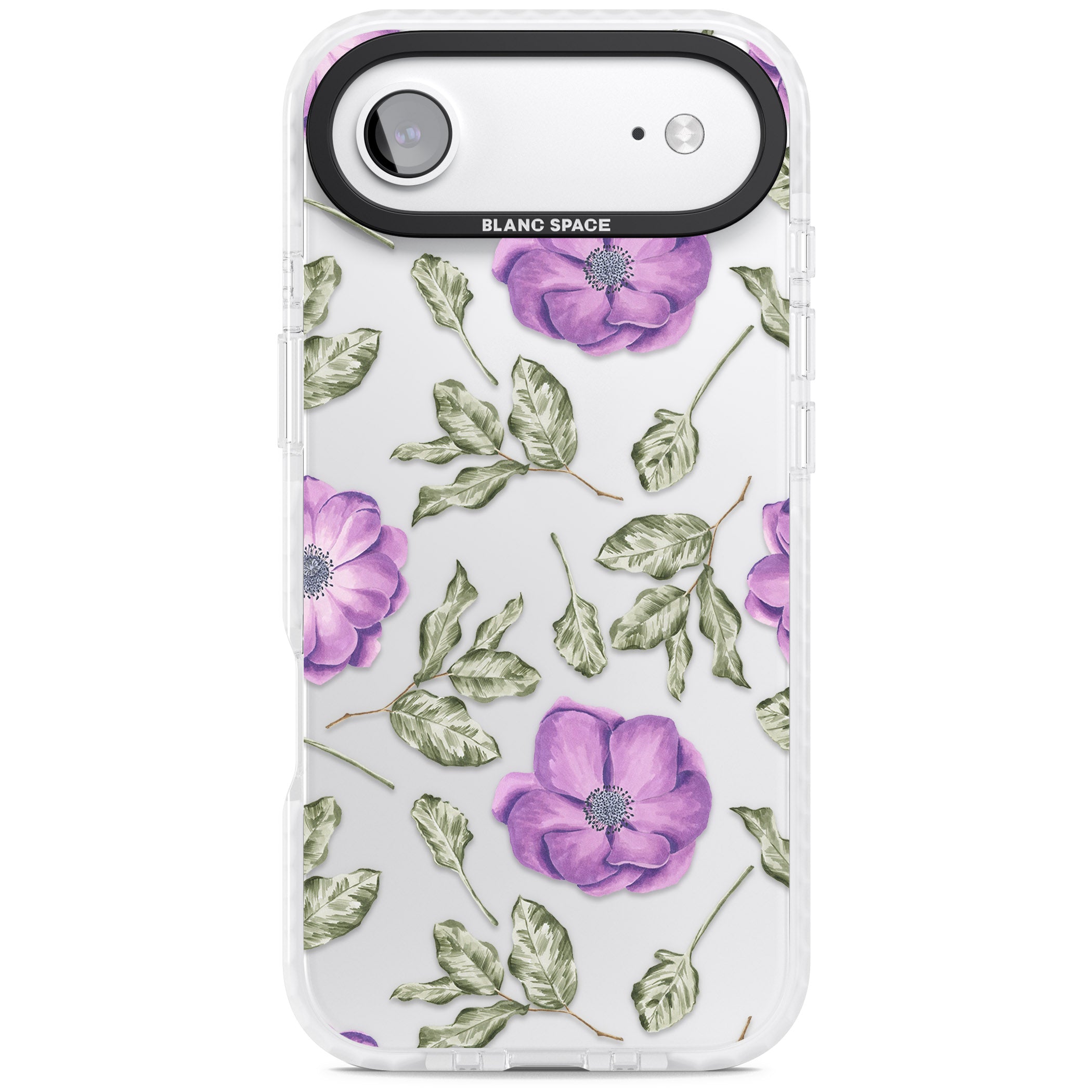 Purple Bloom Floral iPhone 17 Air Impact Clear Phone Case