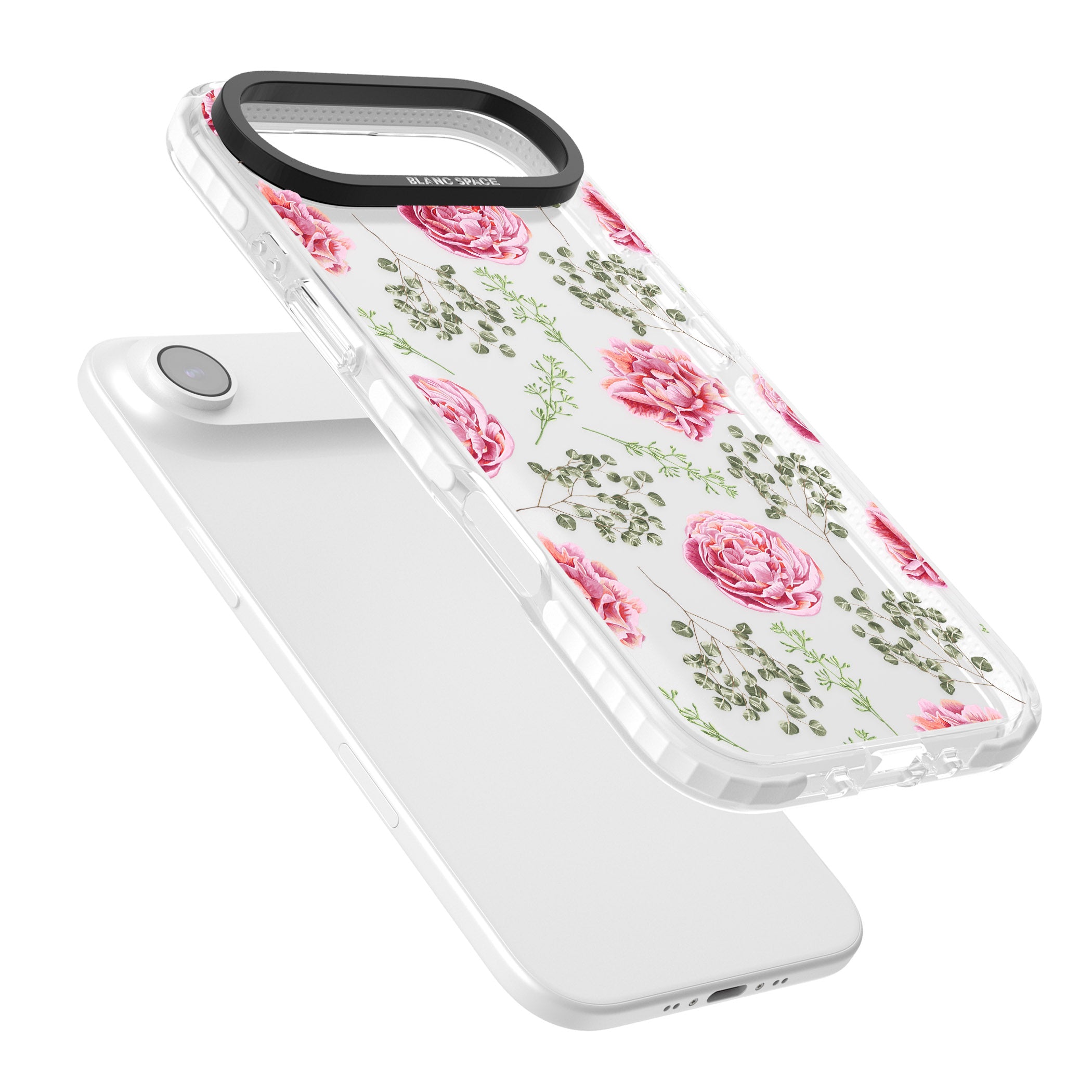 Roses & Eucalyptus Floral iPhone 17 Air Impact Clear Phone Case Colours